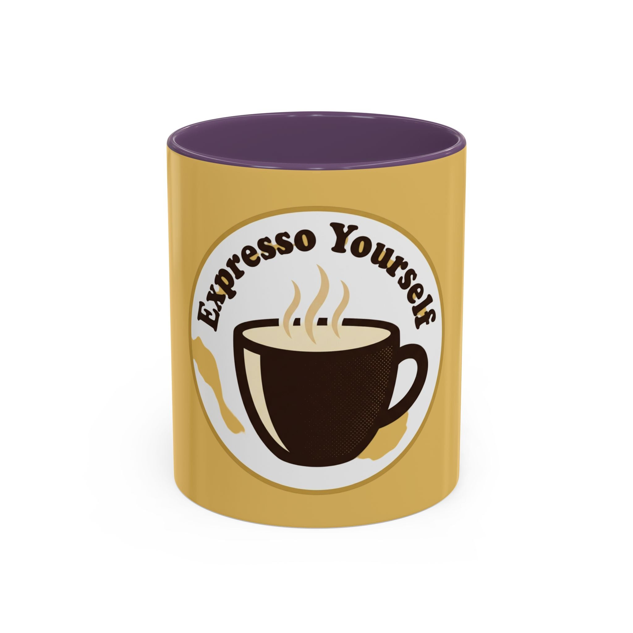 Personalized Espresso Yourself Accent Coffee Mug - Funny Coffee Lover Gift (11/15oz)