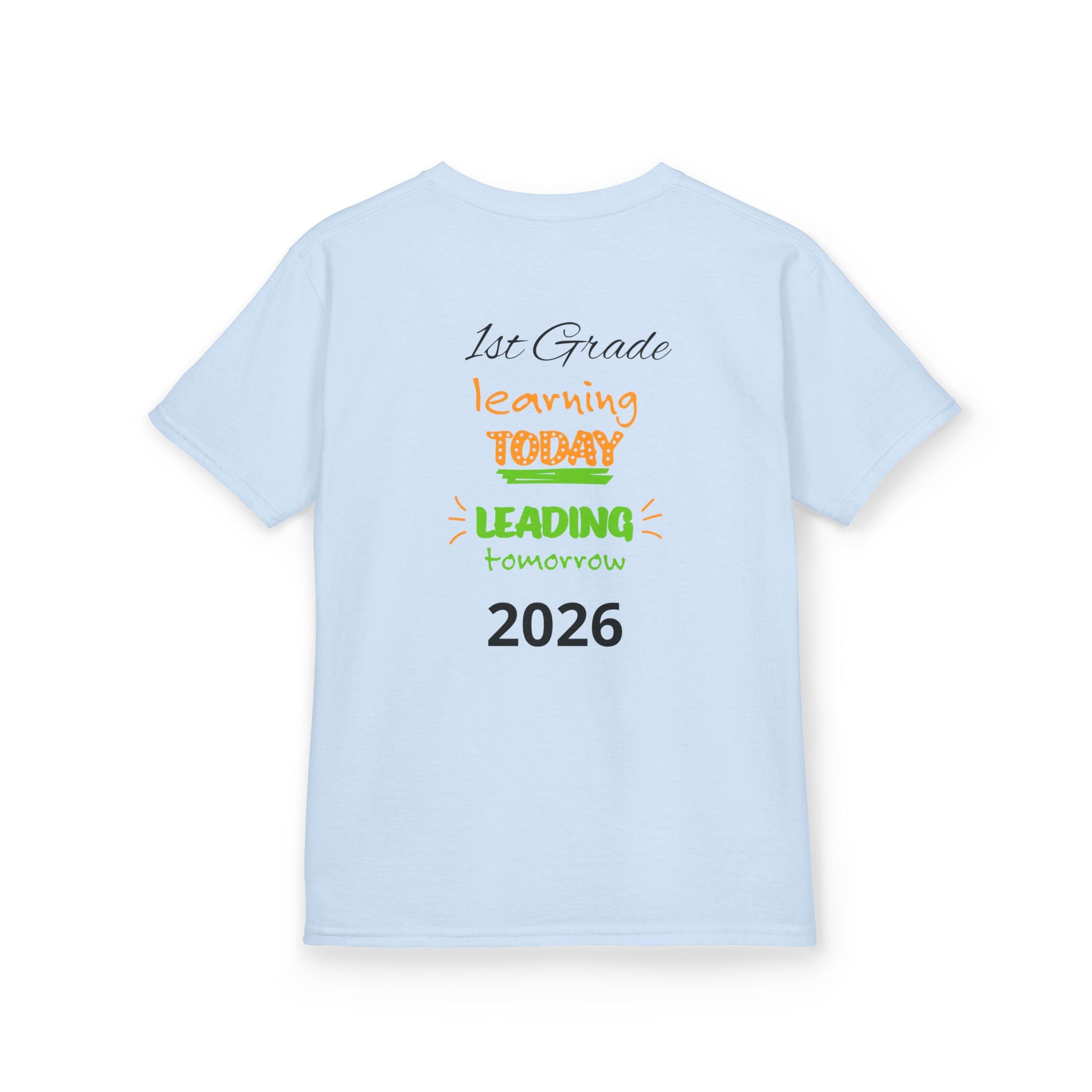 Kids 'Boss' Personalized T‑Shirt — Colorful Crayon Design (Custom Name)