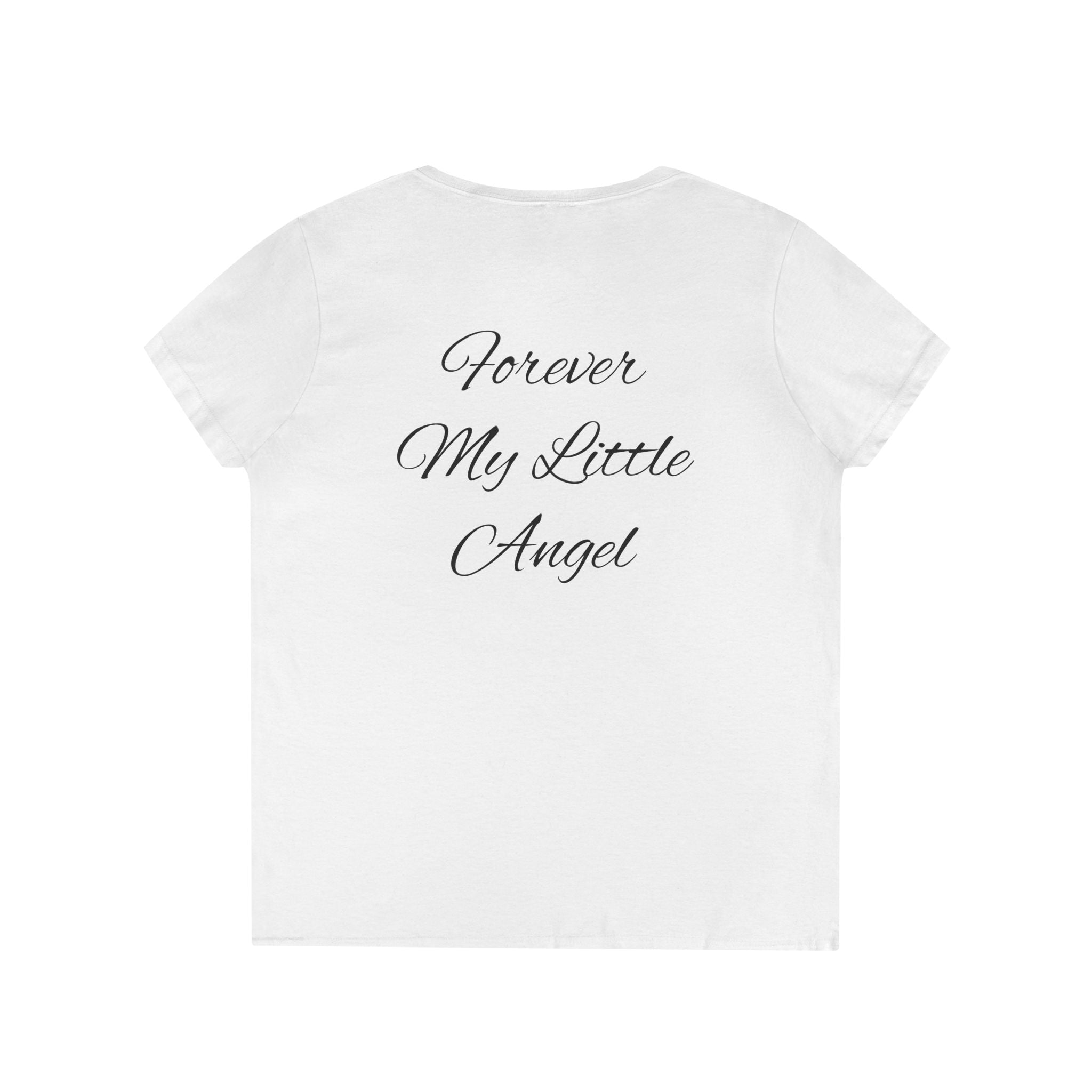 Personalized Maltese Mom V-Neck Tee — Personalized back of Maltese Dog Mom Shirt