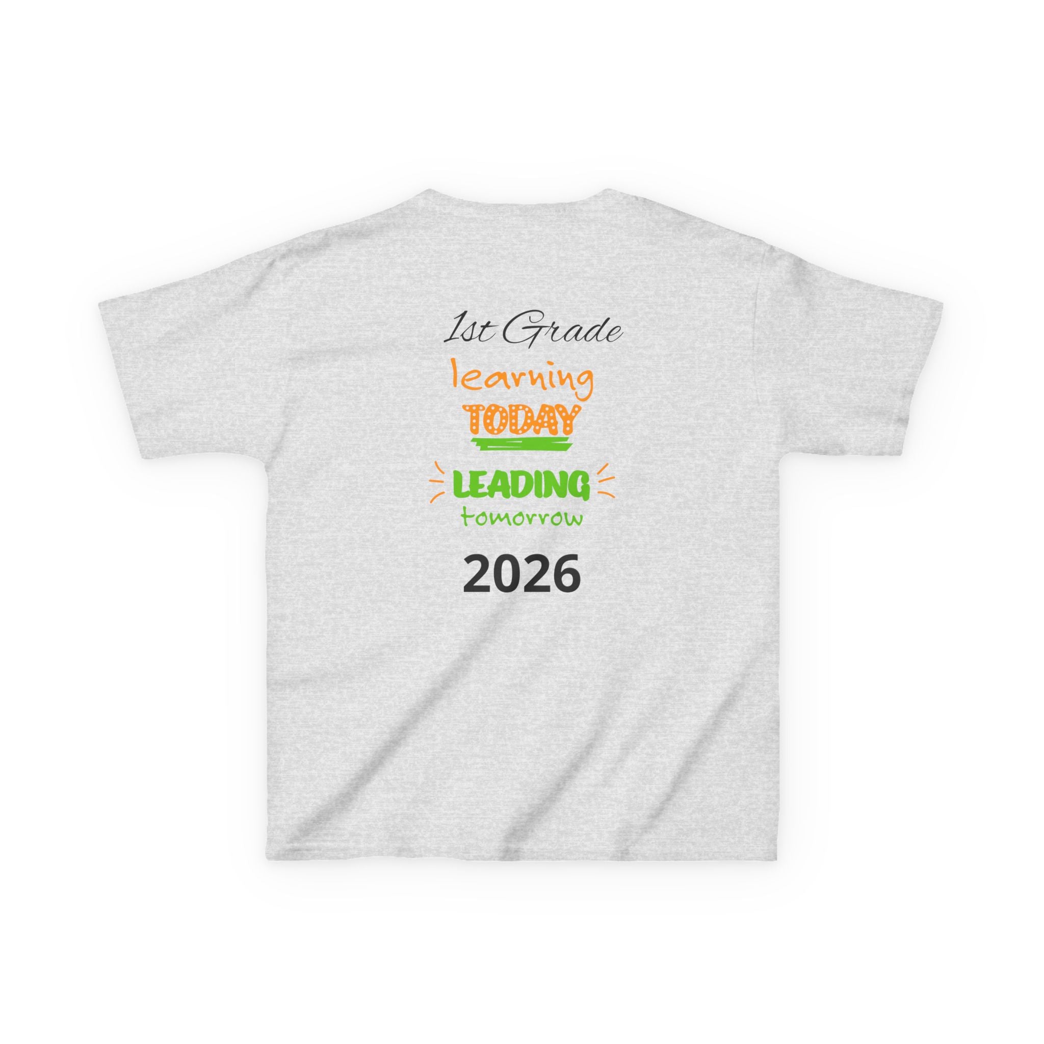 Kids 'Boss' Personalized T‑Shirt — Colorful Crayon Design (Custom Name)