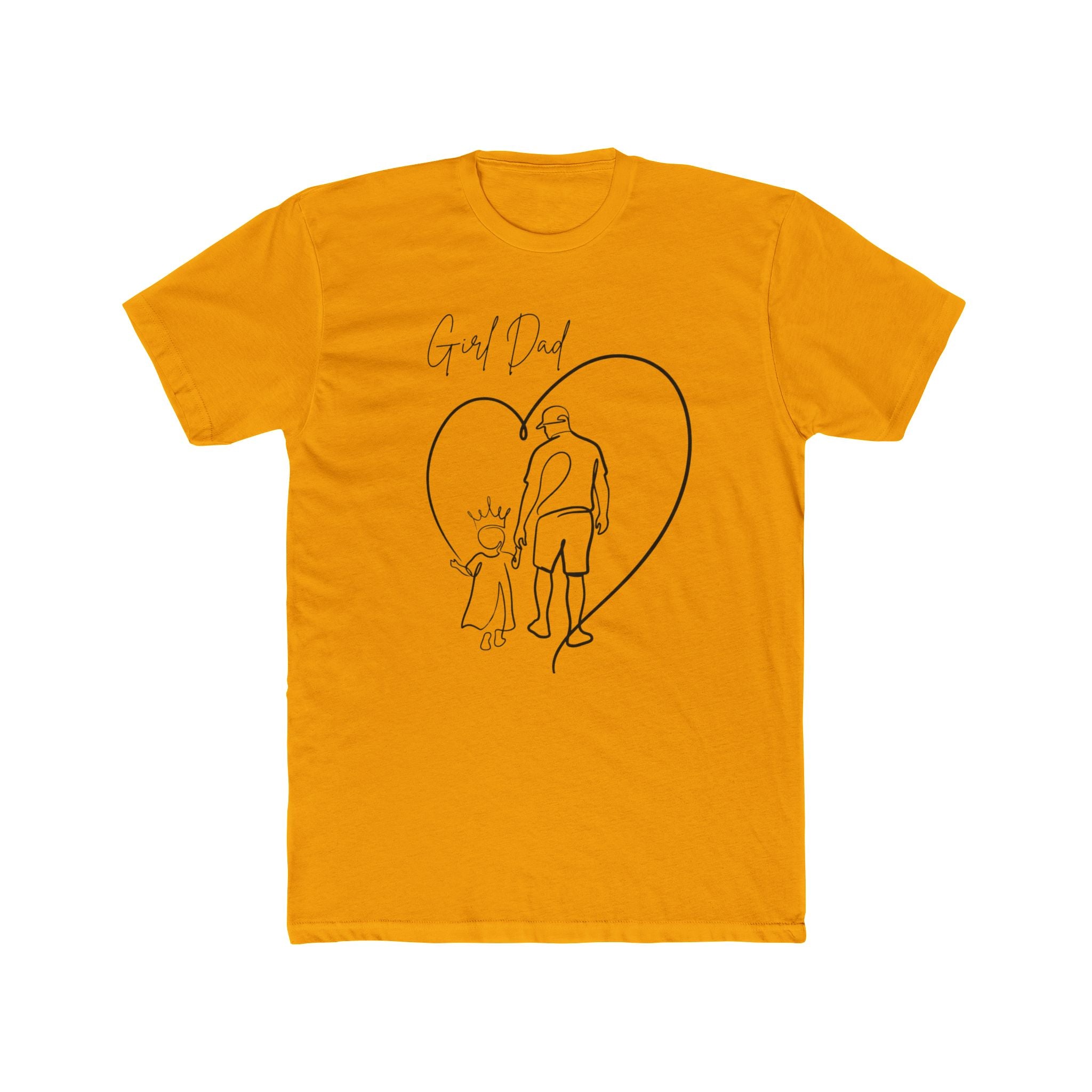 T-Shirt — Girl Dad Line Art Tee (Father & Daughter Heart Design)
