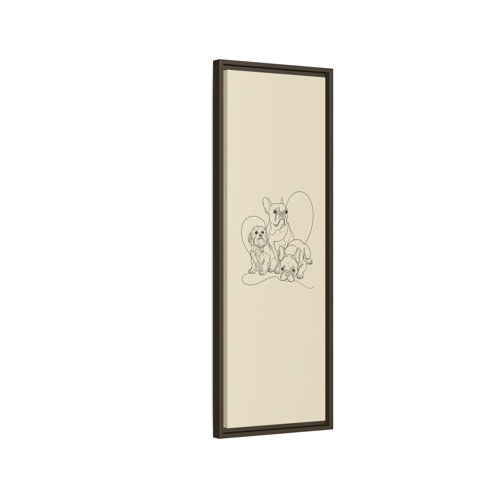 Frenchie Matte Canvas, Framed (Multi-color)