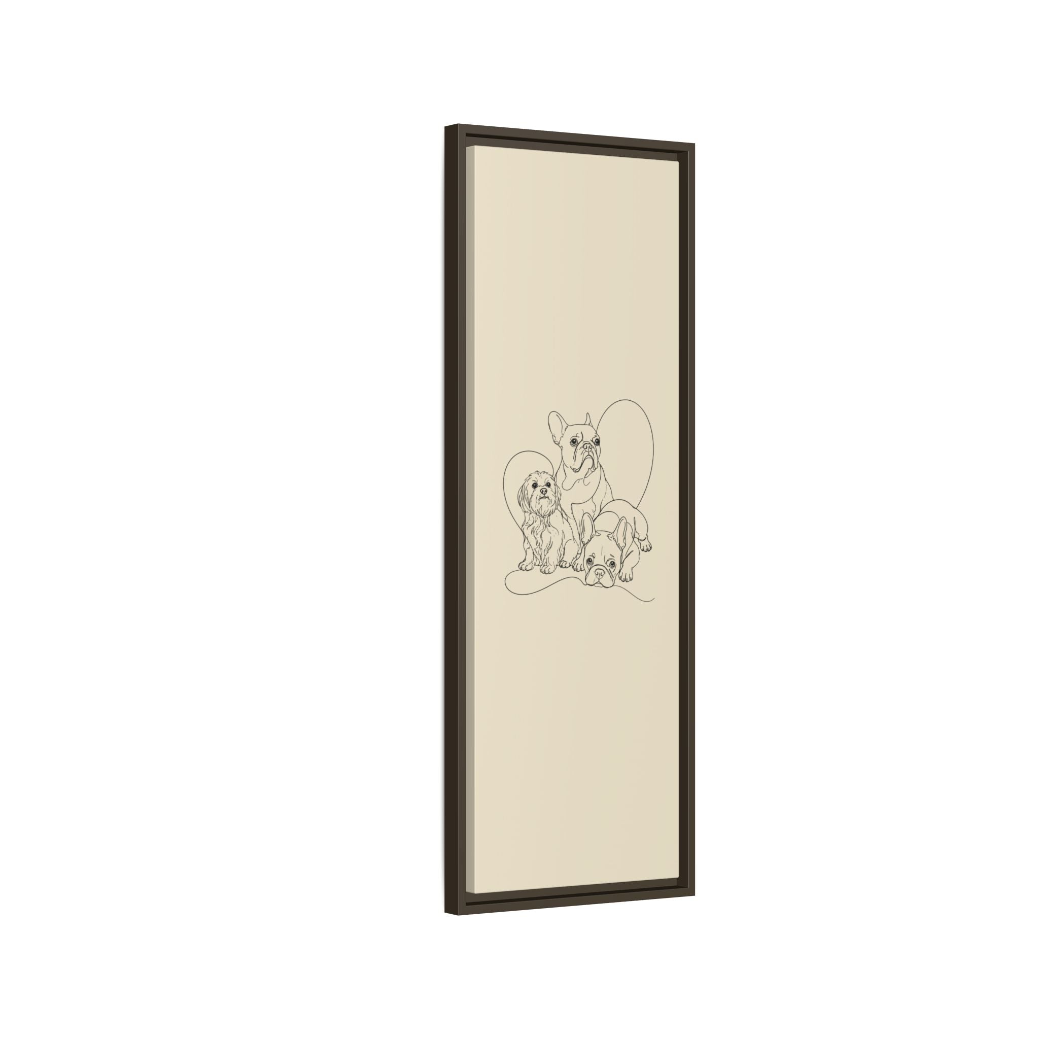 Frenchie Matte Canvas, Framed (Multi-color)