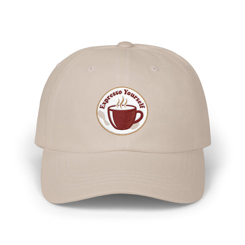 Coffee Yourself Dad Cap – Embroidered Espresso Cup Baseball Hat