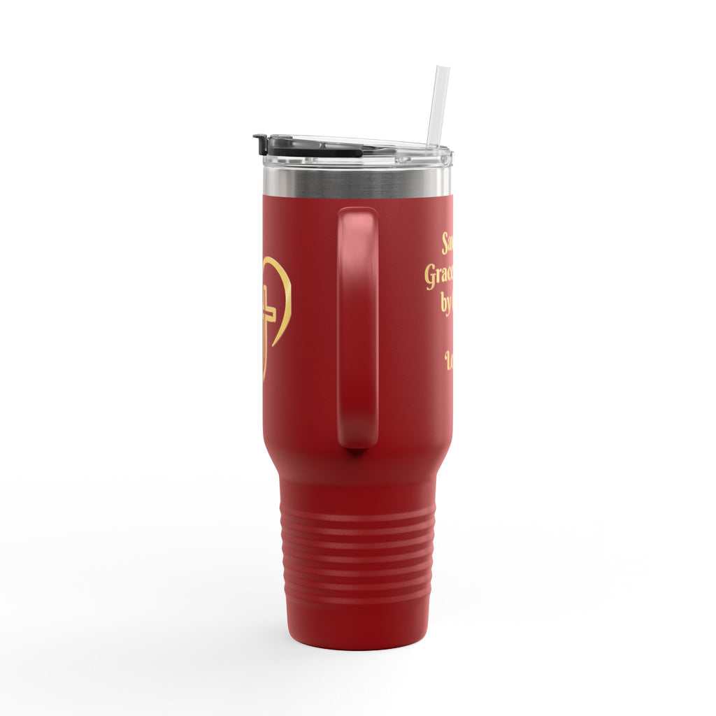 Personalized Christian Heart Cross 40oz Insulated Travel Mug