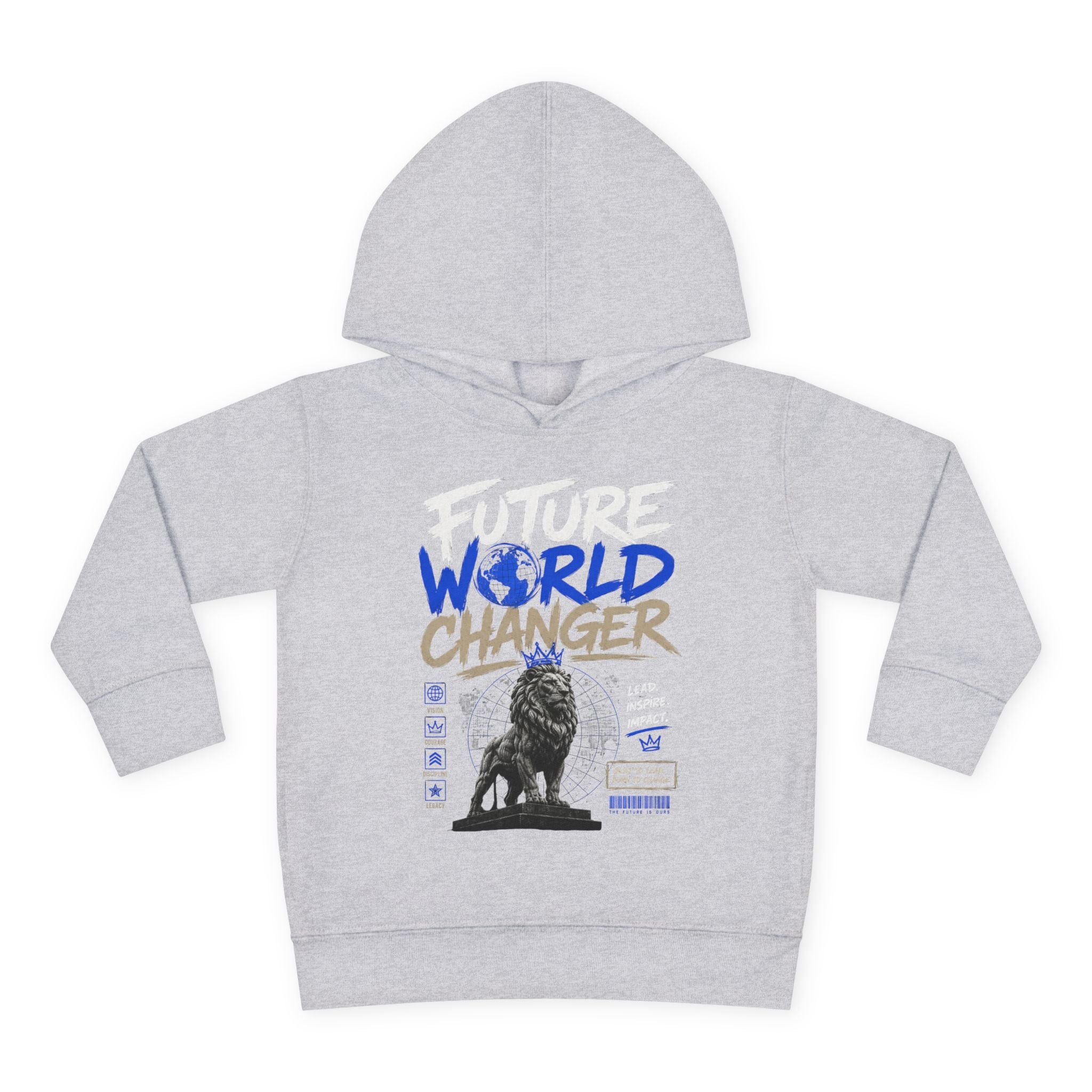 Toddler Hoodie — "Future World Changer" Lion Pullover