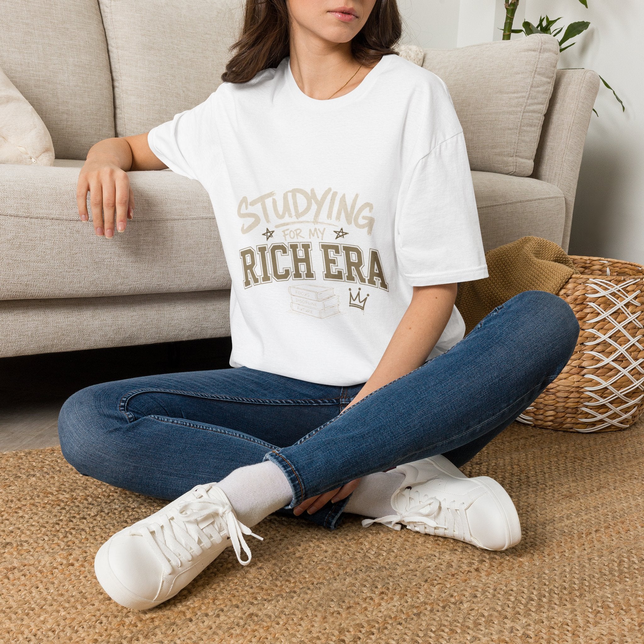 Personalized "Studying For My Rich Era", "Fear Less Do More" comfortable unisex T-Shirt