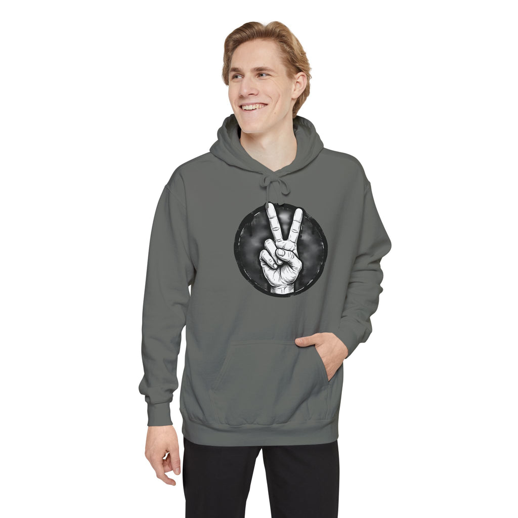 Peace Sign bulldog Hoodie "Explaining Why I Am Right"—  Graphic Pullover