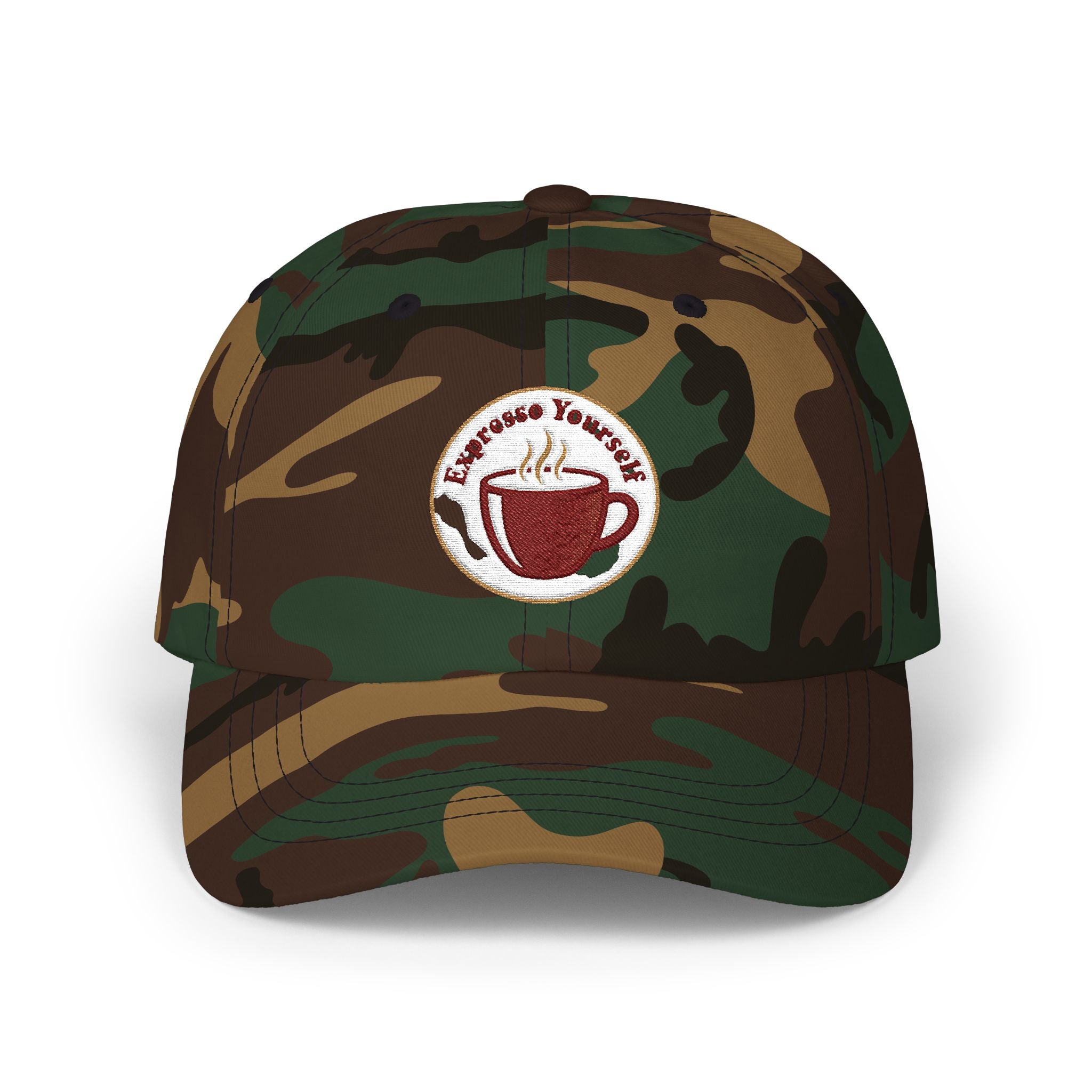 Coffee Yourself Dad Cap – Embroidered Espresso Cup Baseball Hat