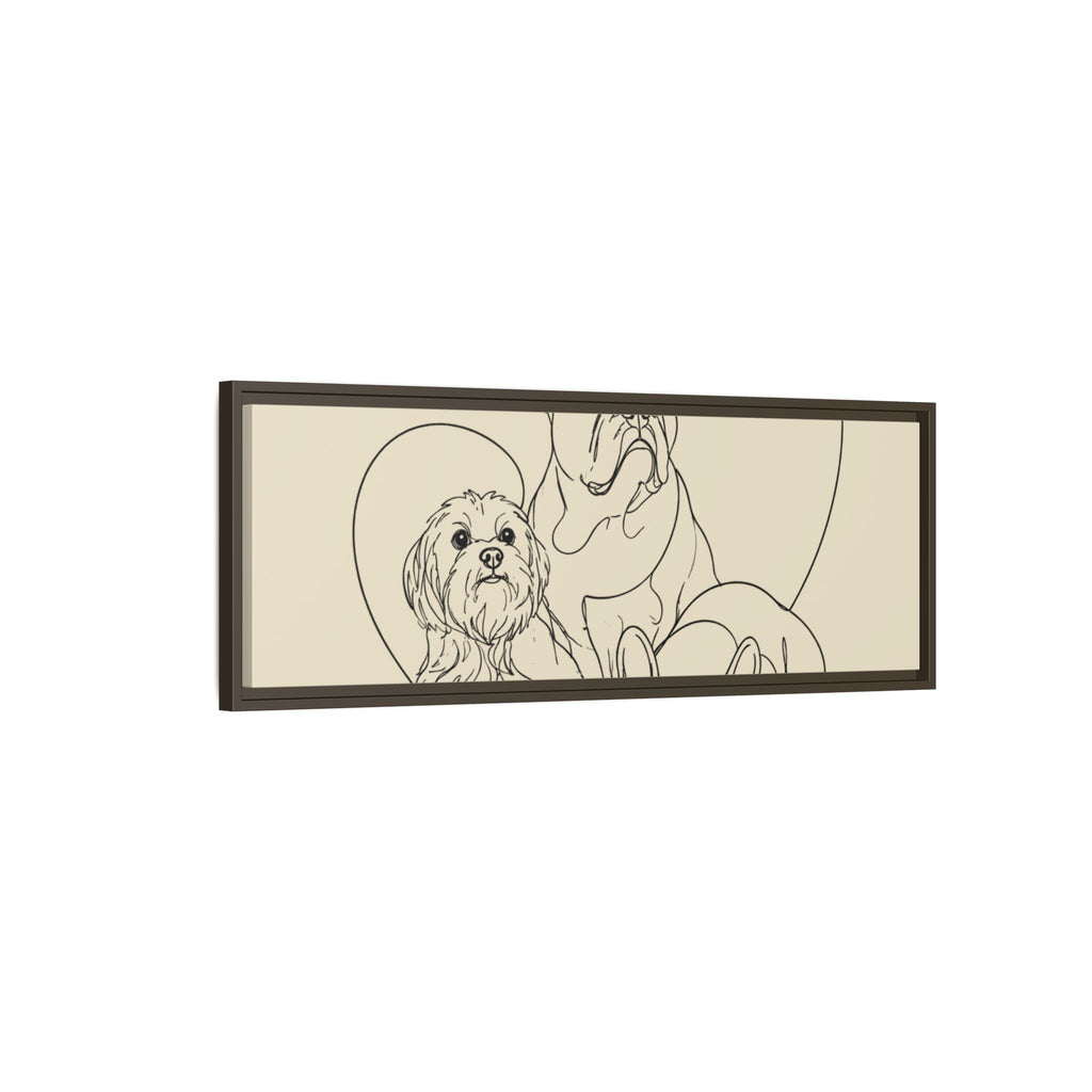 Frenchie Matte Canvas, Framed (Multi-color)