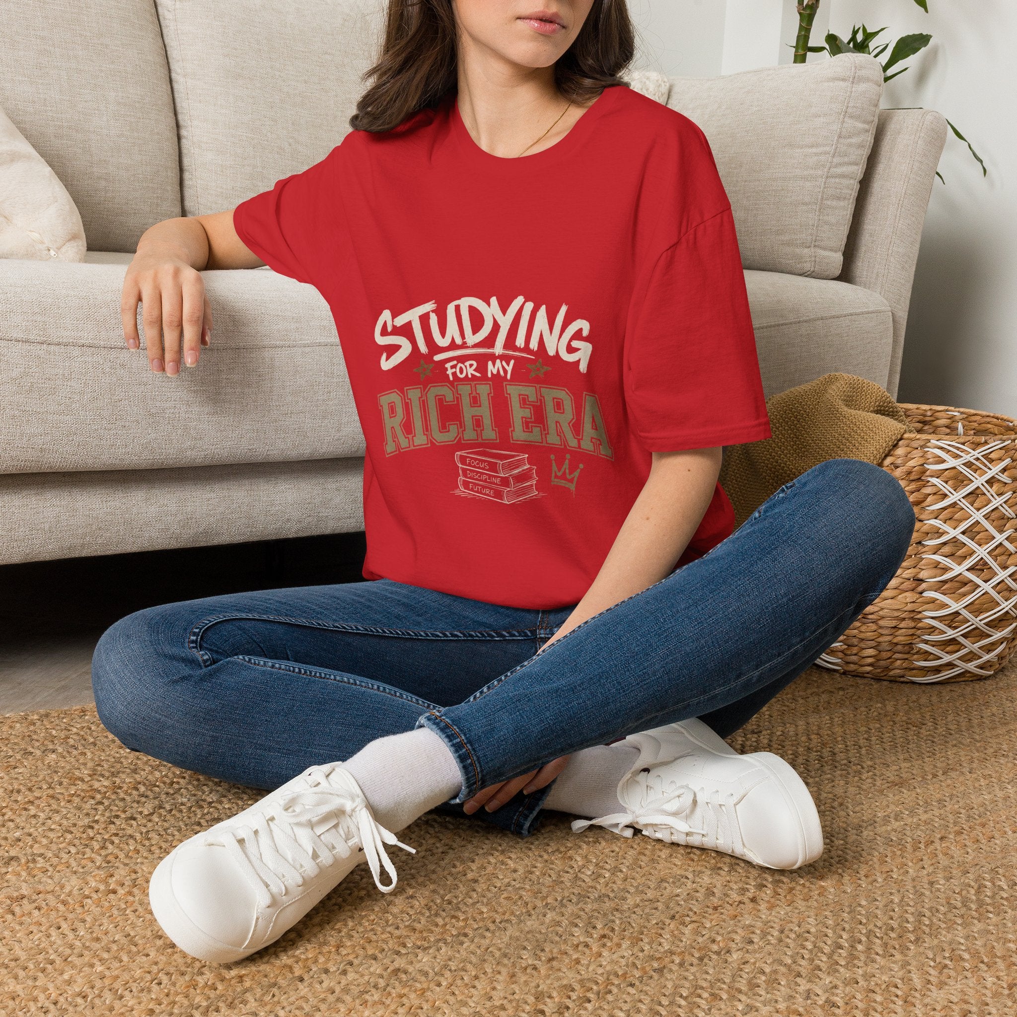 Personalized "Studying For My Rich Era", "Fear Less Do More" comfortable unisex T-Shirt