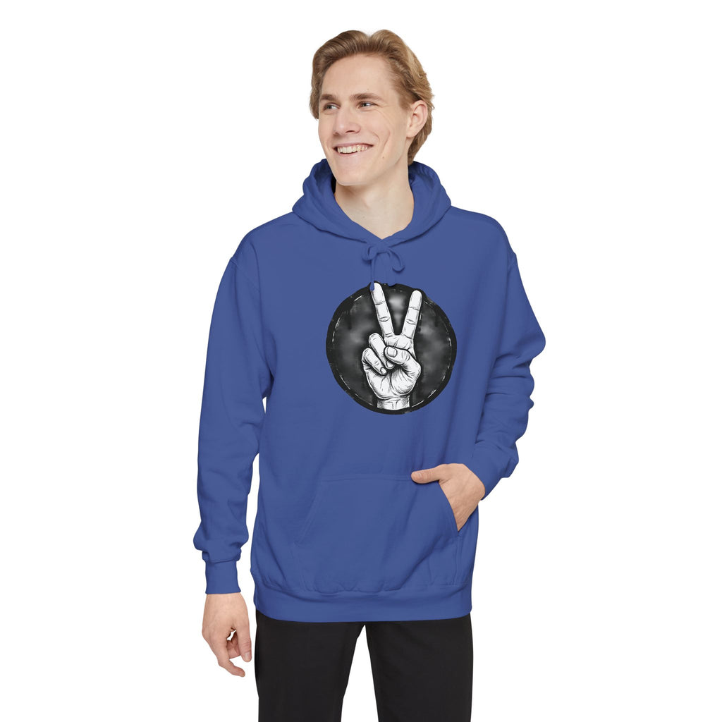 Peace Sign bulldog Hoodie "Explaining Why I Am Right"—  Graphic Pullover