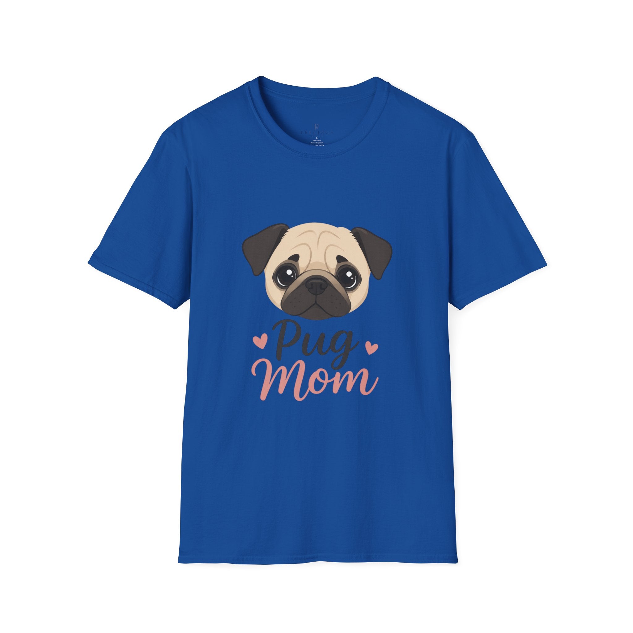 Pug Mom T-Shirt — Cute Pug Face Graphic Tee for Dog Lovers