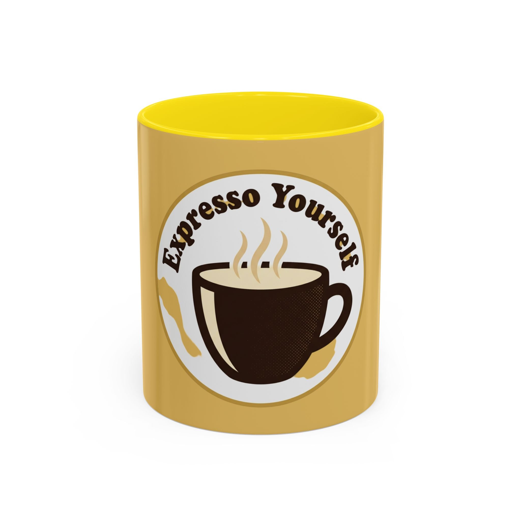 Personalized Espresso Yourself Accent Coffee Mug - Funny Coffee Lover Gift (11/15oz)