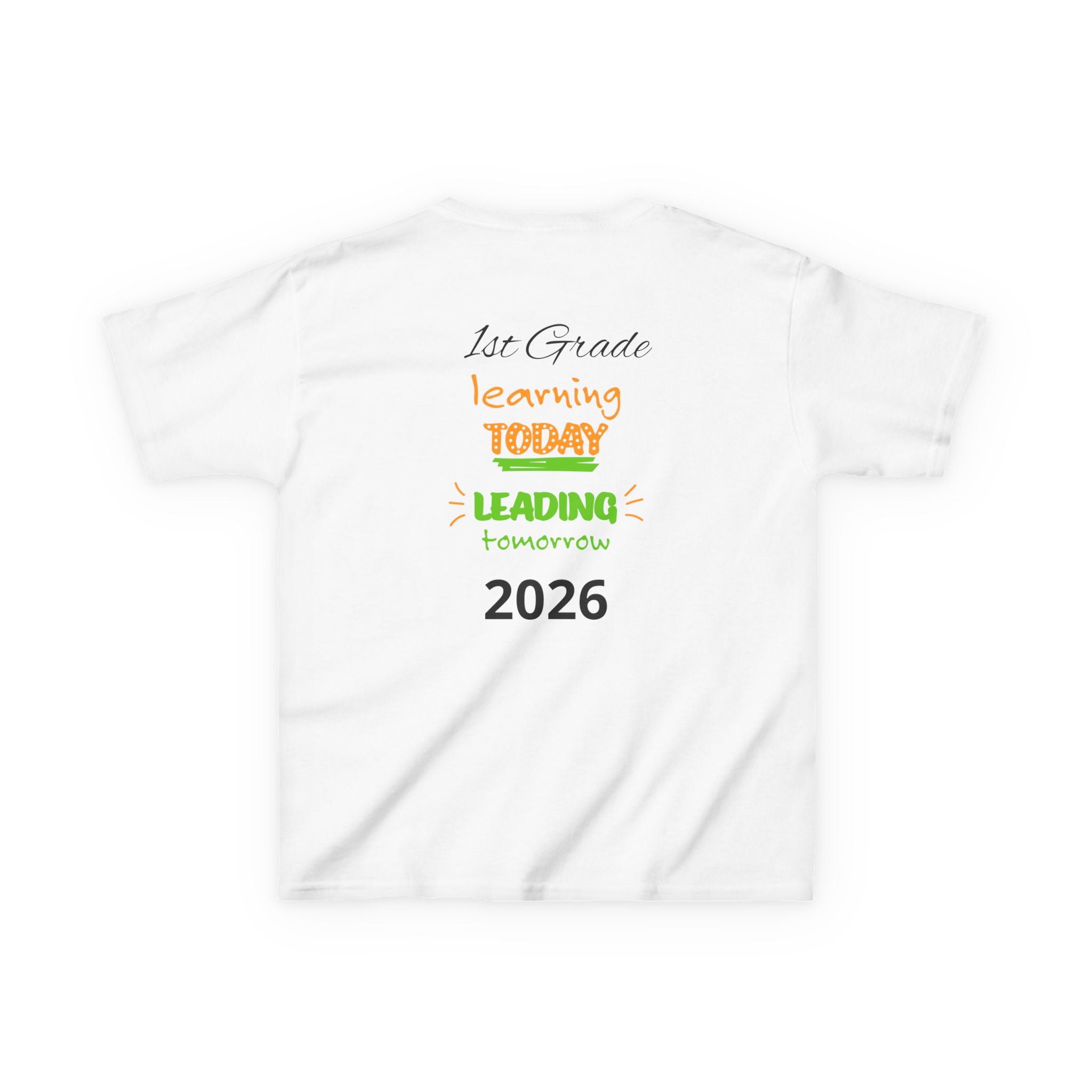 Kids 'Boss' Personalized T‑Shirt — Colorful Crayon Design (Custom Name)