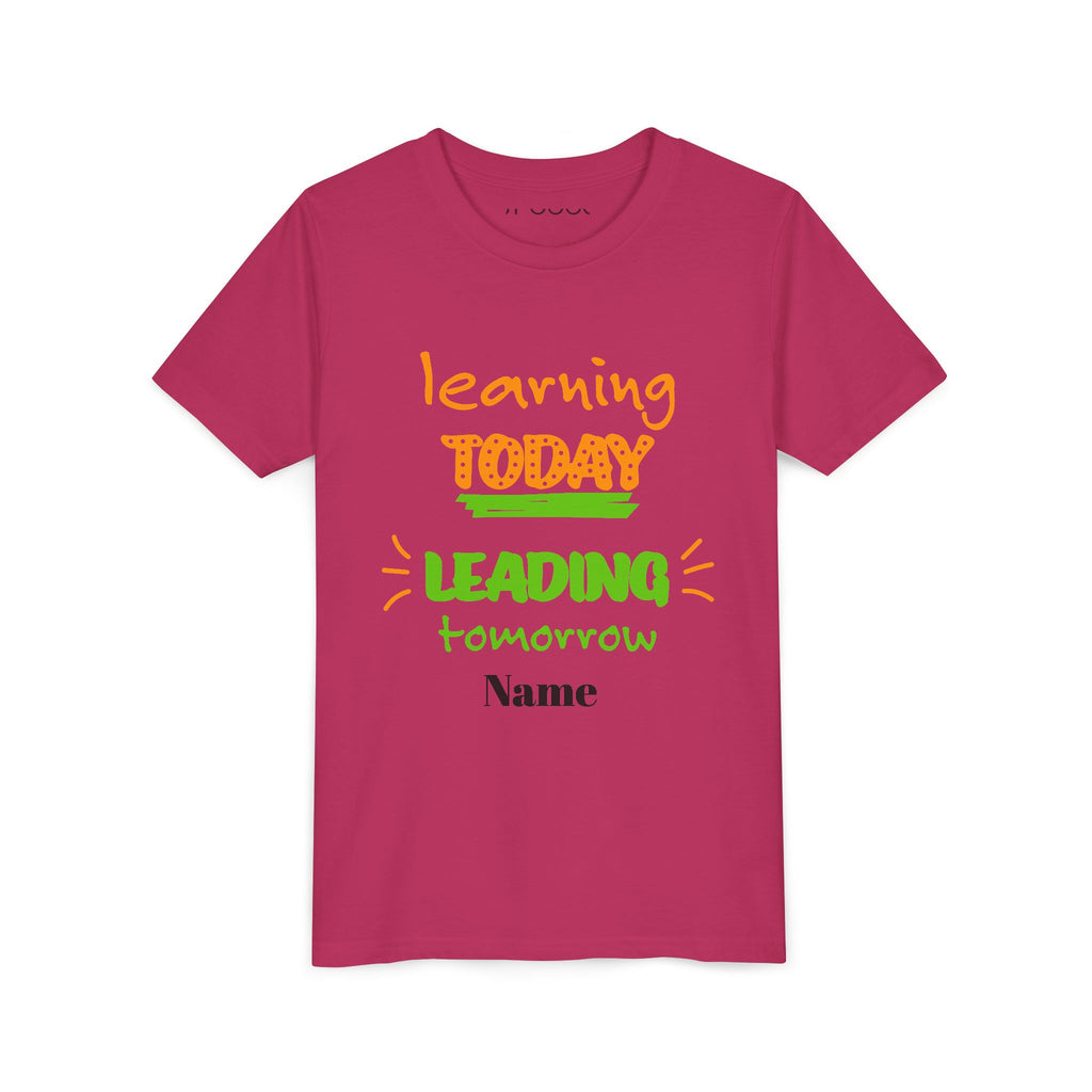 Personalized Youth Tee - Learning Today Leading Tomorrow