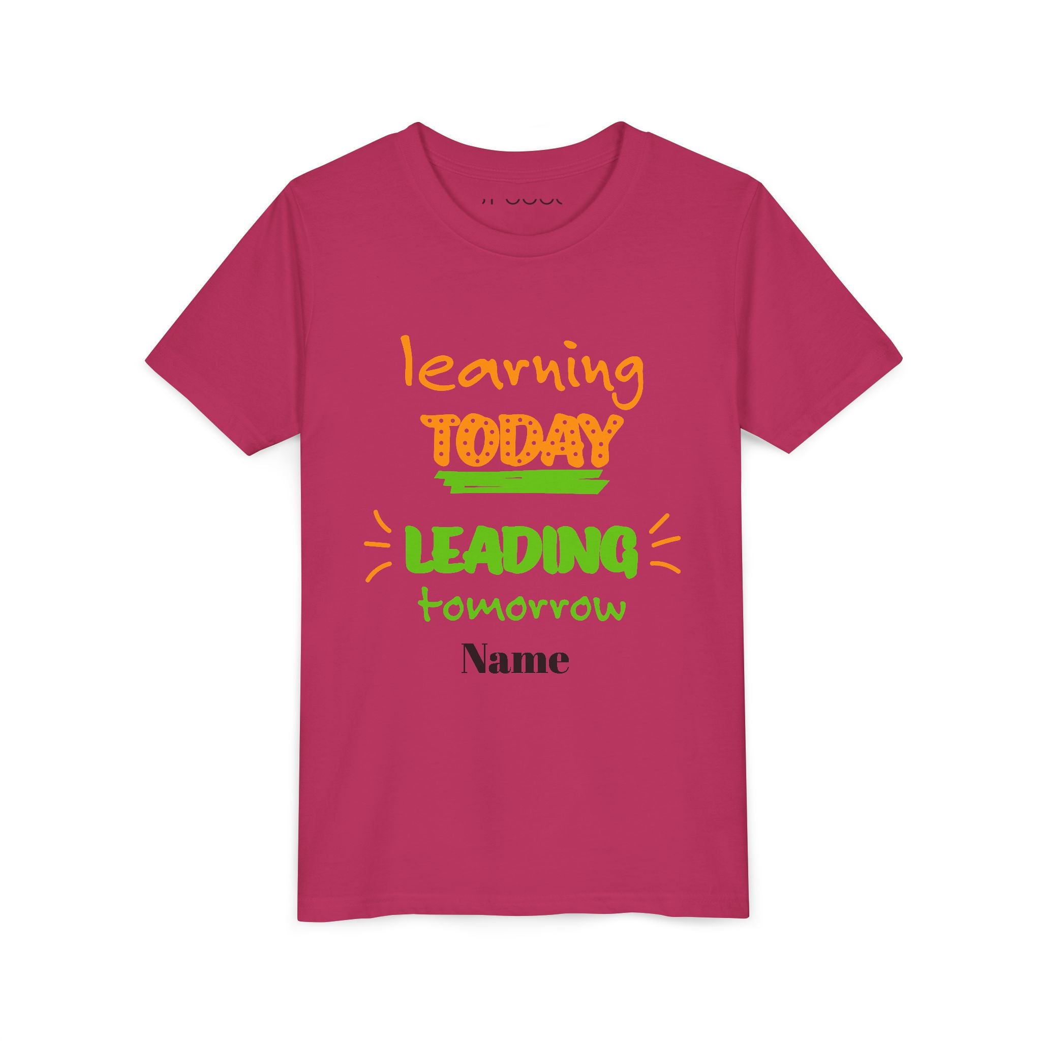 Personalized Youth Tee - Learning Today Leading Tomorrow