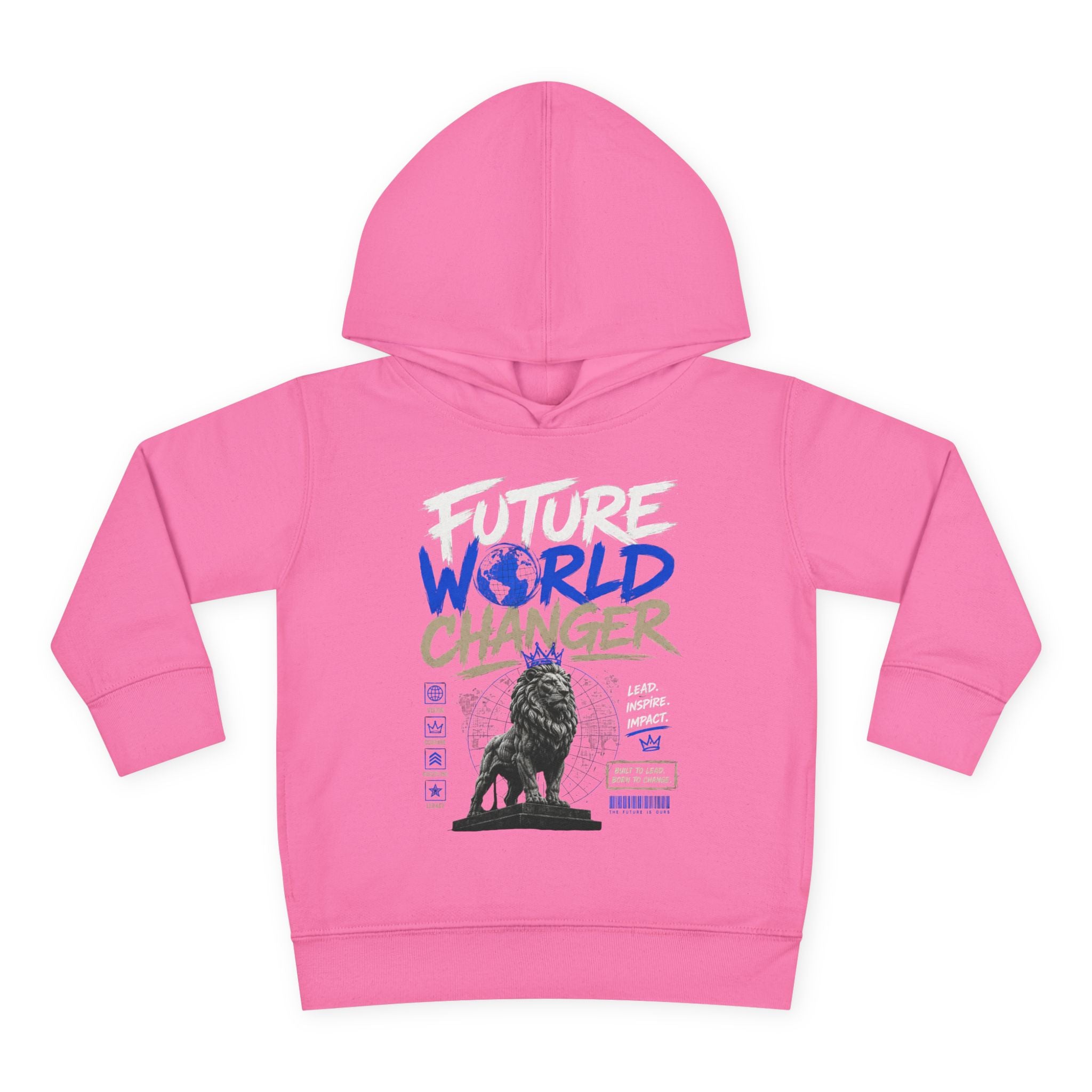 Toddler Hoodie — "Future World Changer" Lion Pullover