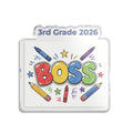 BOSS 3rd Grade 2026 Acrylic Custom Cut Statue – Teacher & Student School Keepsake