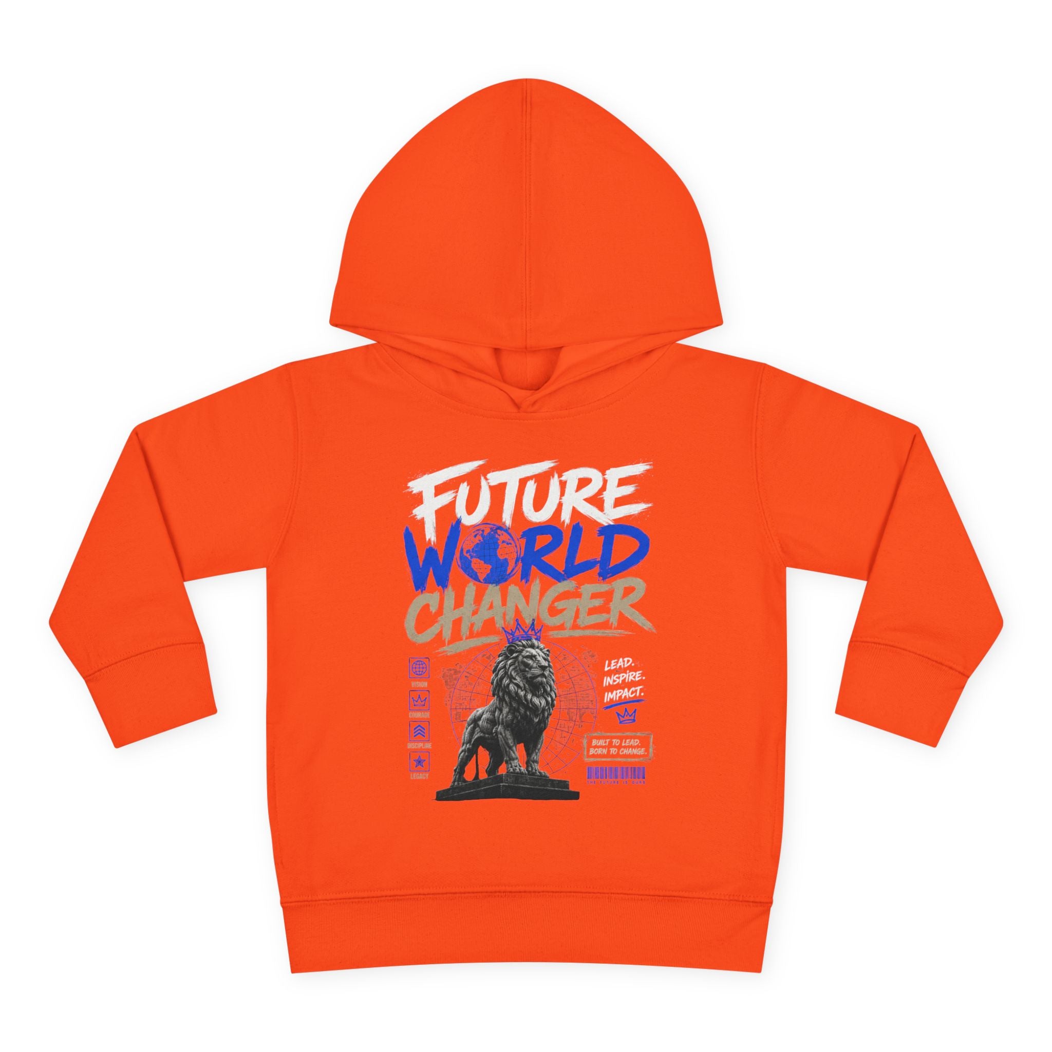 Toddler Hoodie — "Future World Changer" Lion Pullover
