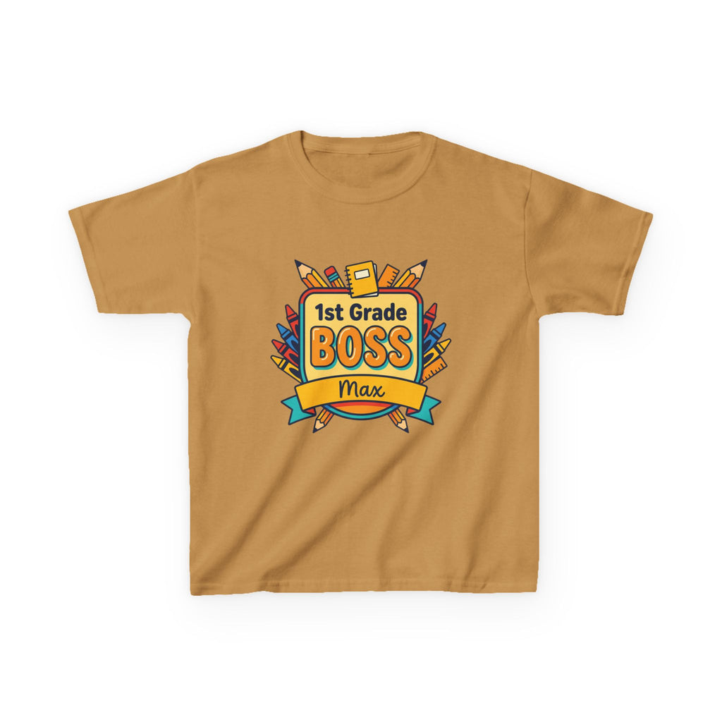 Kids Tee —  Back to School "BOSS" Personalized : "Learning Today, Leading Tomorrow"