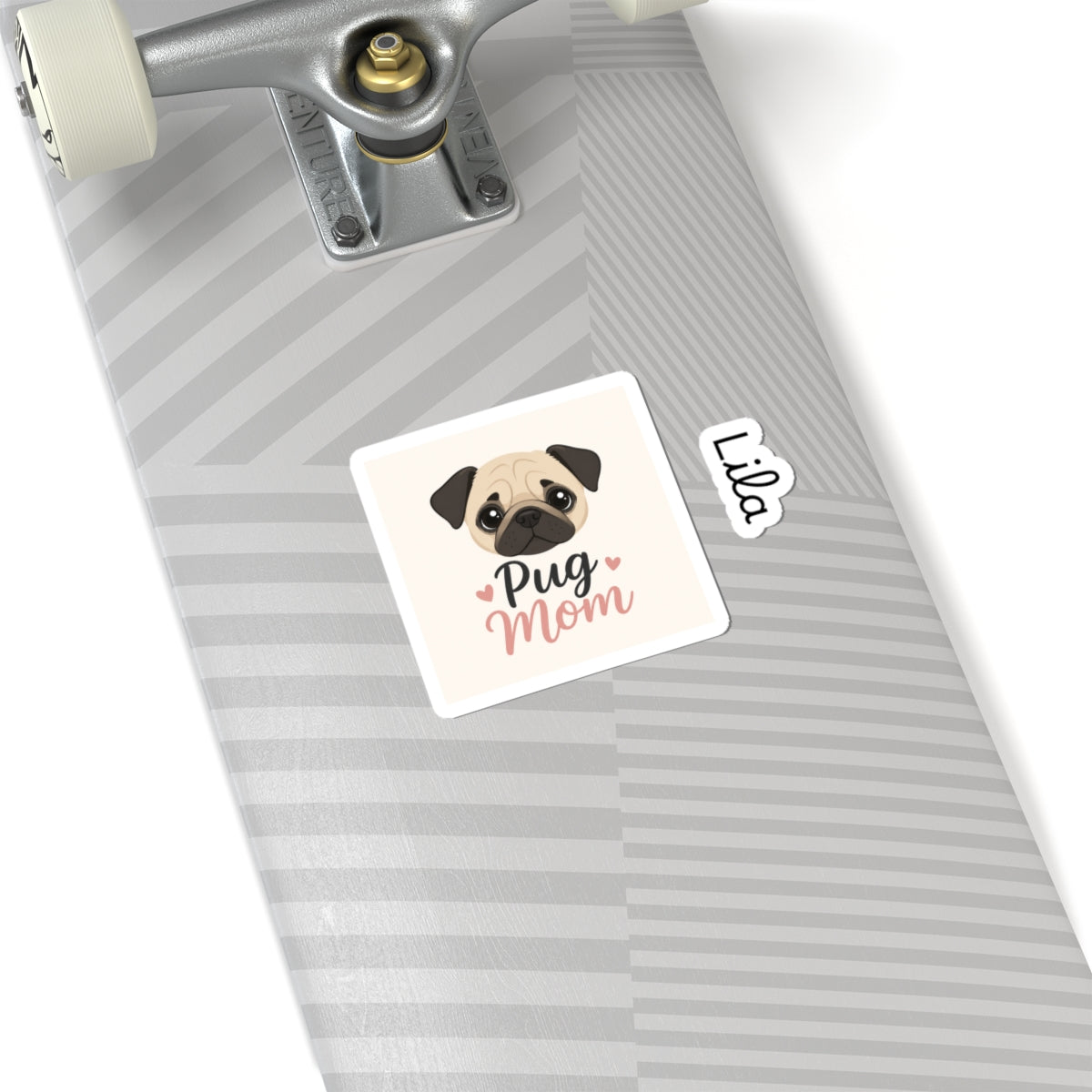Pug Mom Kiss-Cut Sticker