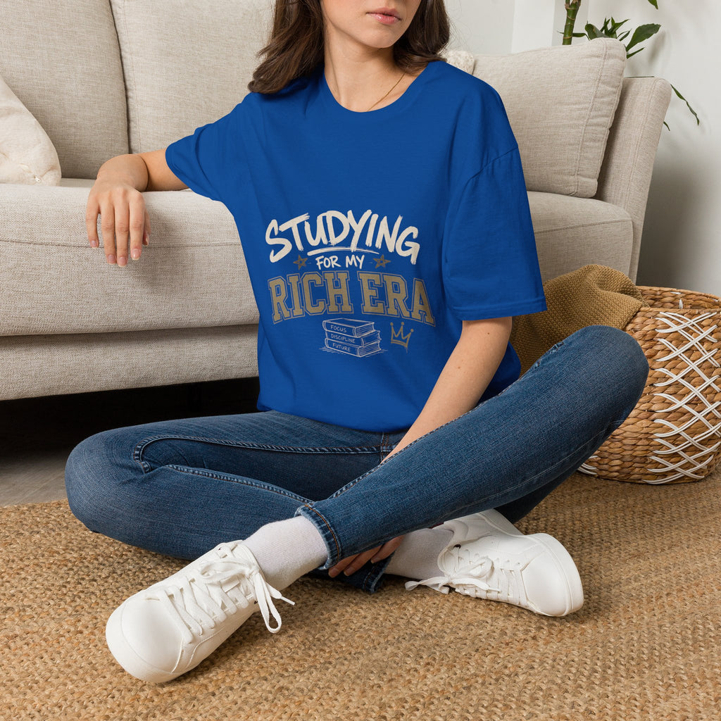 Personalized "Studying For My Rich Era", "Fear Less Do More" comfortable unisex T-Shirt