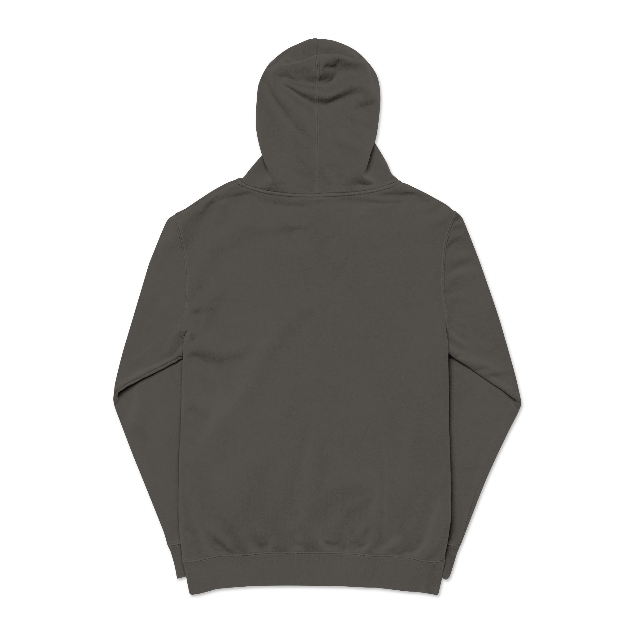 Personalized "Expresso Yourself" Sleeve Pigment-Dyed Hoodie with Coffee Crest Logo — Vintage Cozy Streetwear