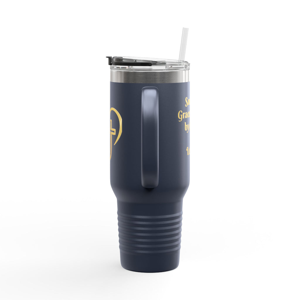 Personalized Christian Heart Cross 40oz Insulated Travel Mug