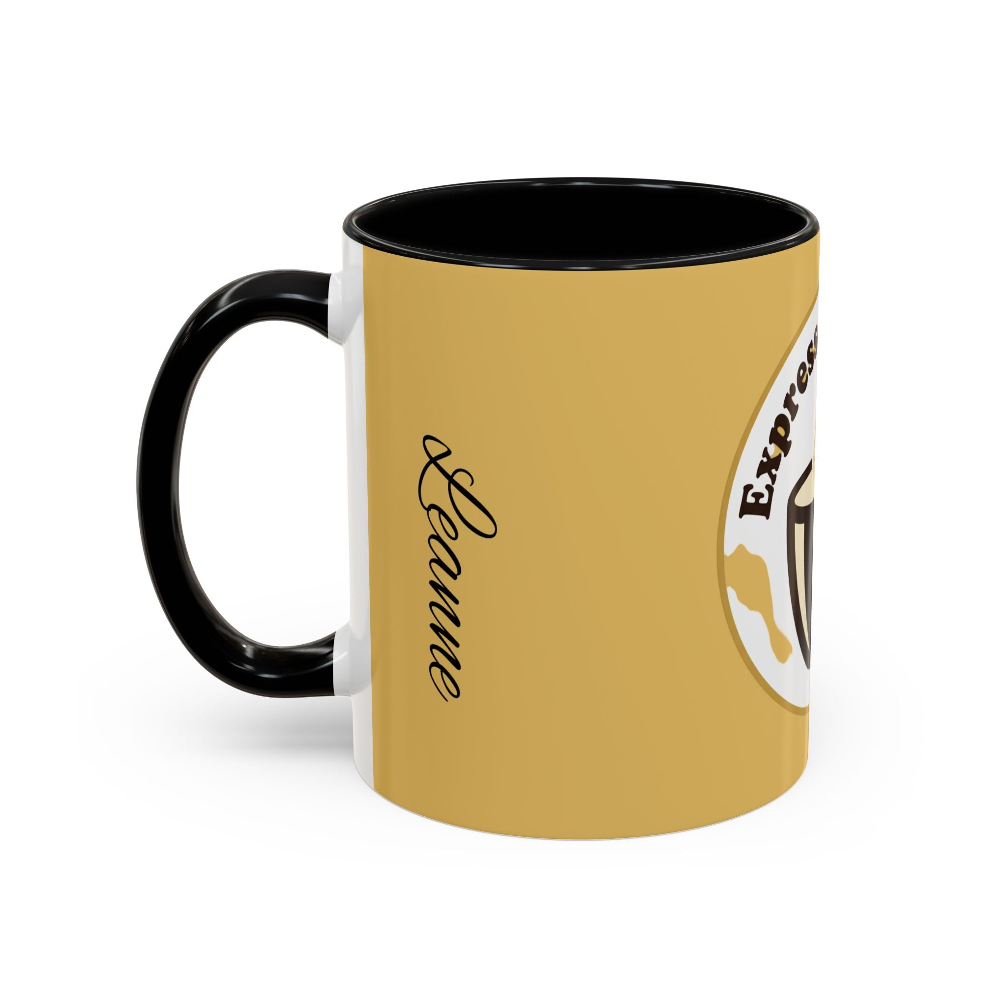 Personalized Espresso Yourself Accent Coffee Mug - Funny Coffee Lover Gift (11/15oz)