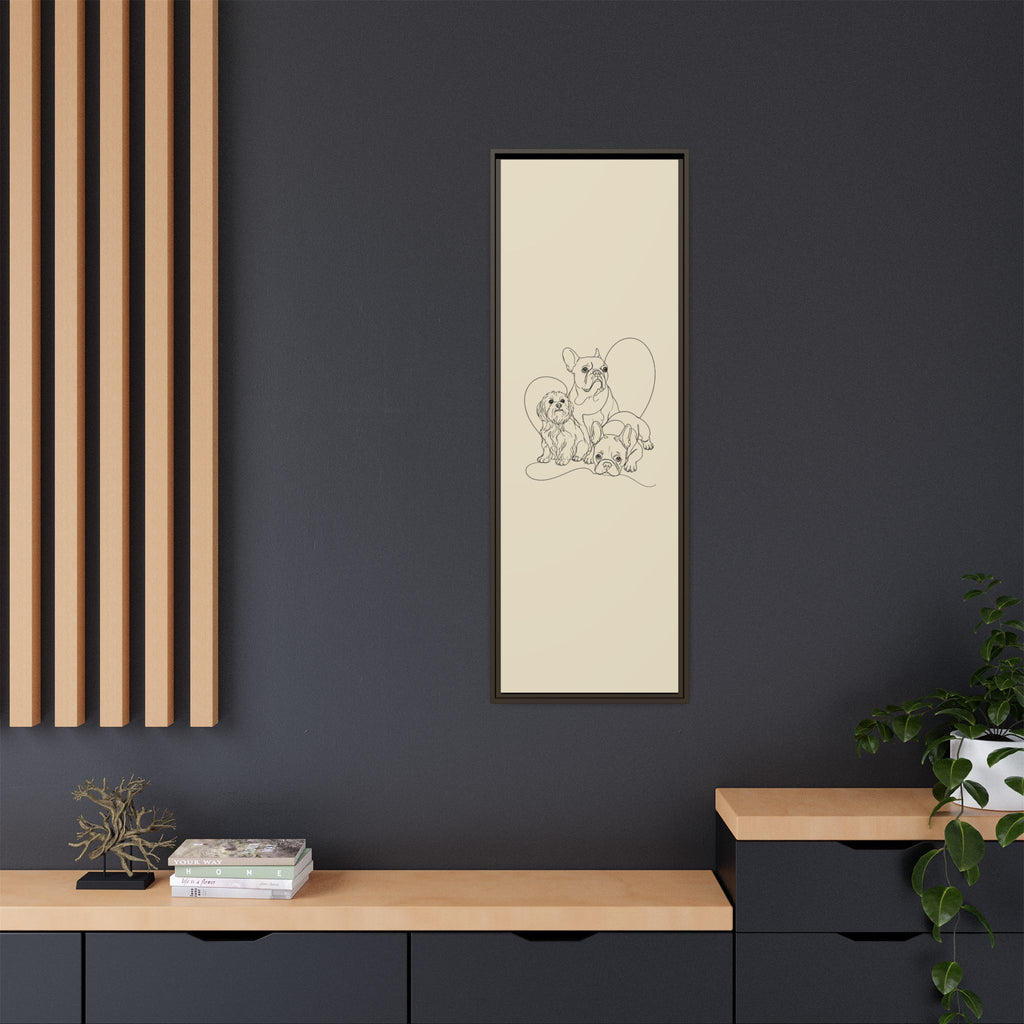 Frenchie Matte Canvas, Framed (Multi-color)
