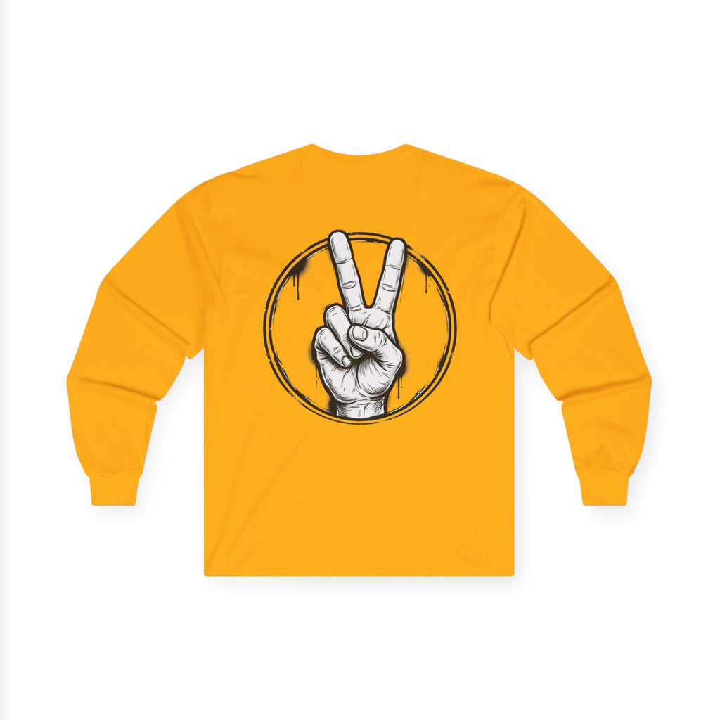 Funny Bulldog Peace Long Sleeve Tee — "I'm Not Arguing, I'm Explaining Why I'm Right"