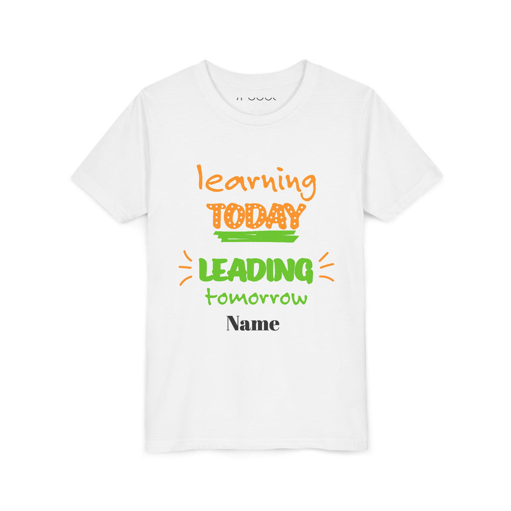 Personalized Youth Tee - Learning Today Leading Tomorrow