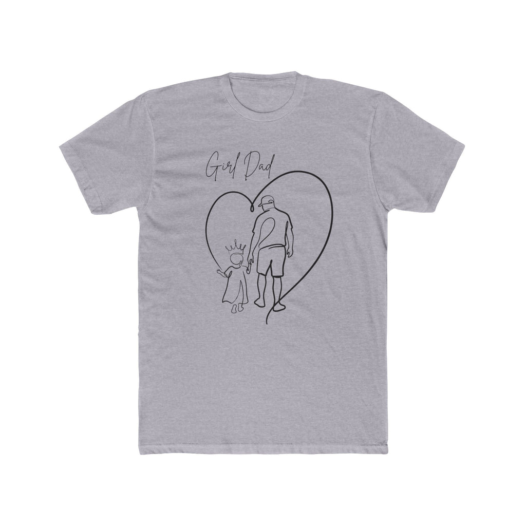 T-Shirt — Girl Dad Line Art Tee (Father & Daughter Heart Design)