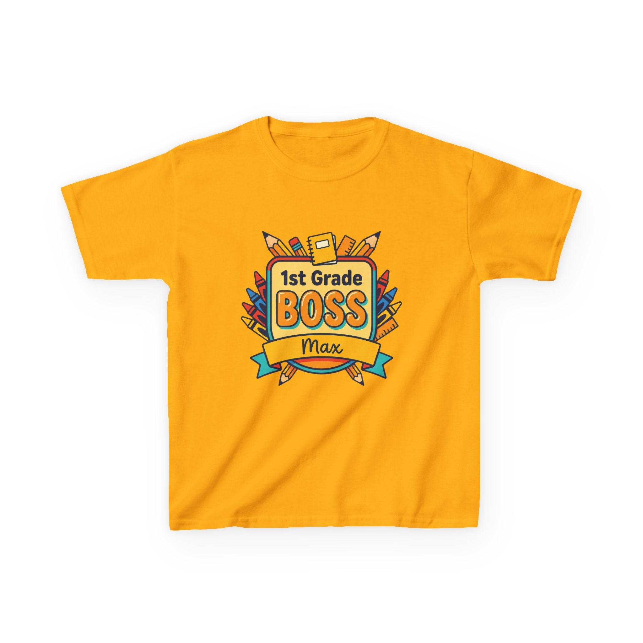 Kids Tee —  Back to School "BOSS" Personalized : "Learning Today, Leading Tomorrow"