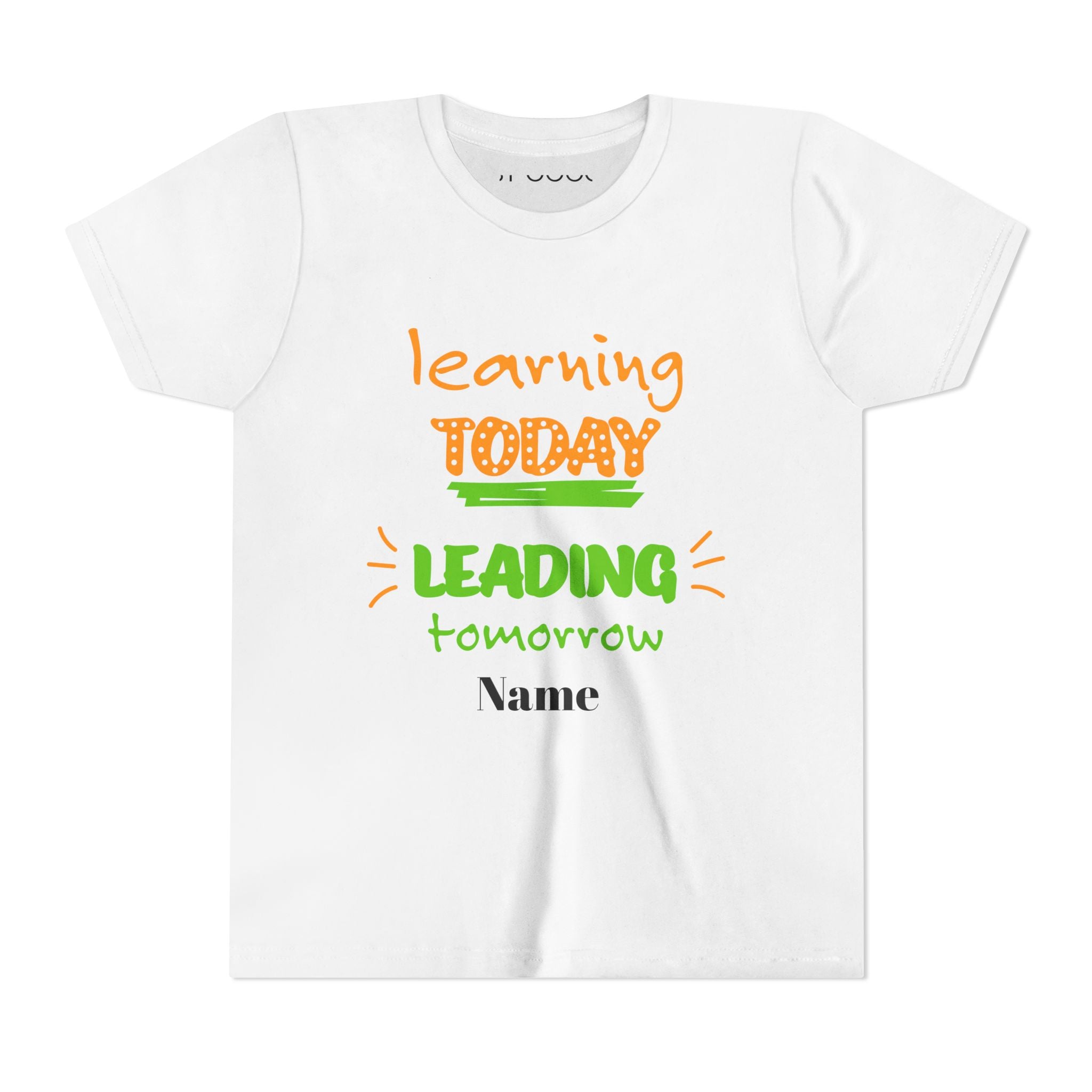 Personalized Youth Tee - Learning Today Leading Tomorrow