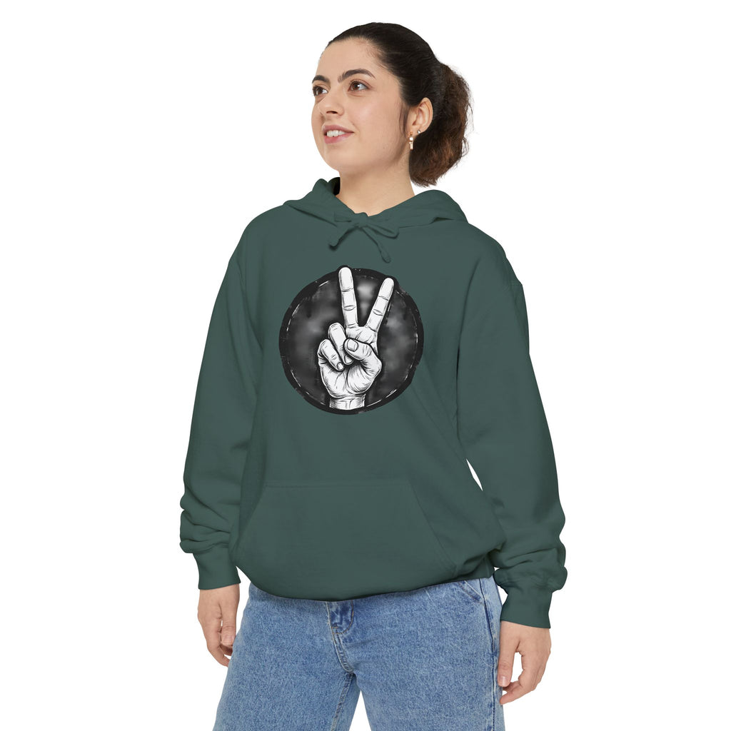 Peace Sign bulldog Hoodie "Explaining Why I Am Right"—  Graphic Pullover