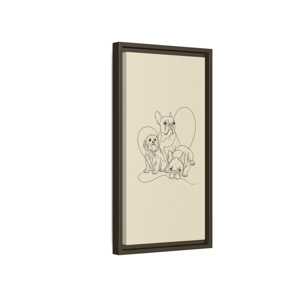 Frenchie Matte Canvas, Framed (Multi-color)