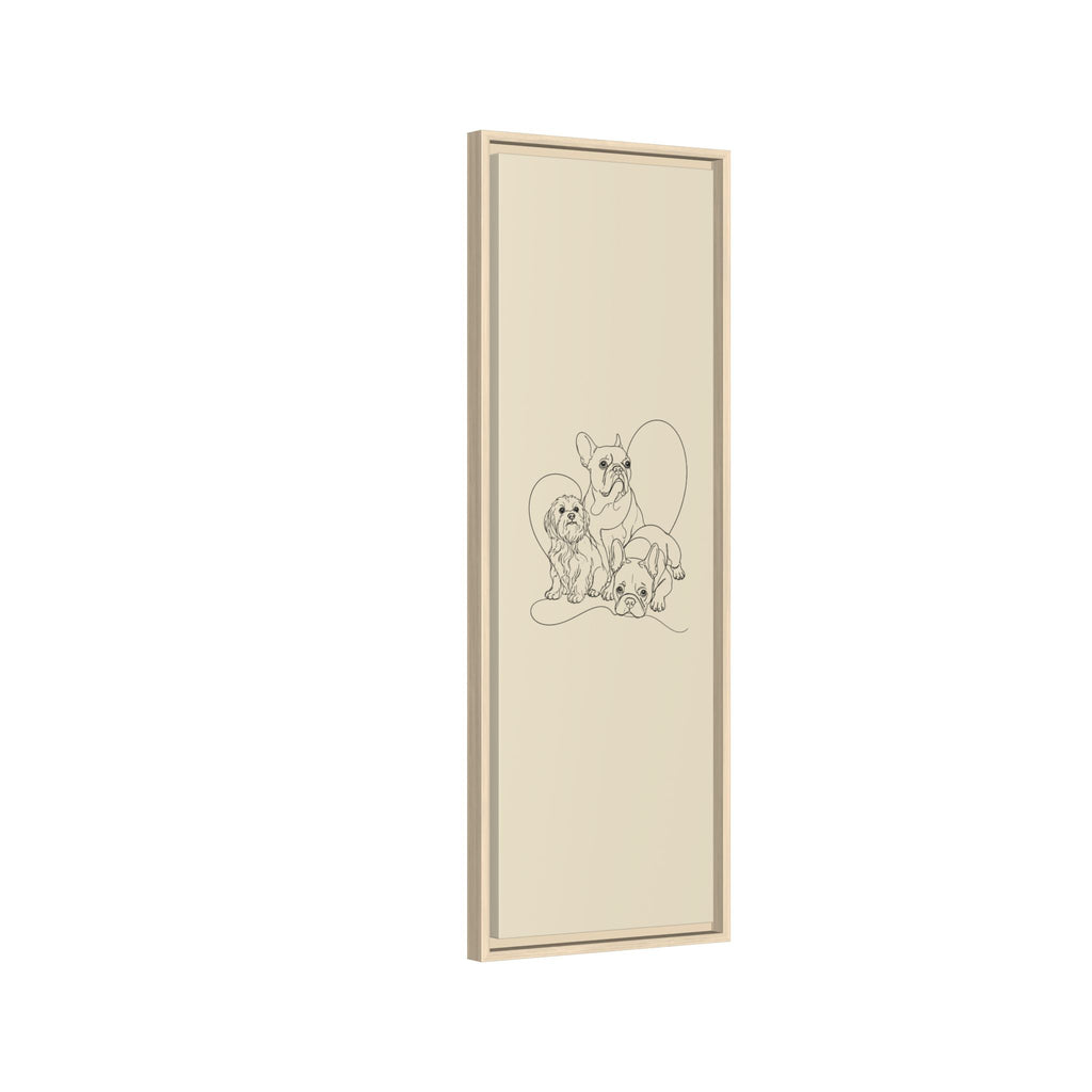Frenchie Matte Canvas, Framed (Multi-color)