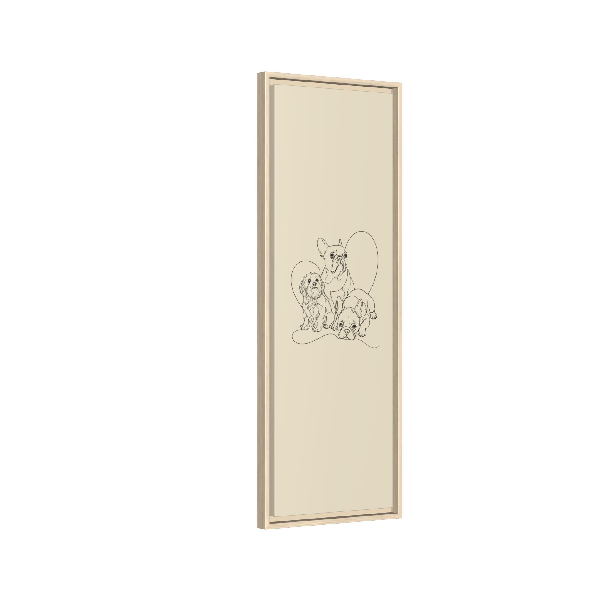 Frenchie Matte Canvas, Framed (Multi-color)