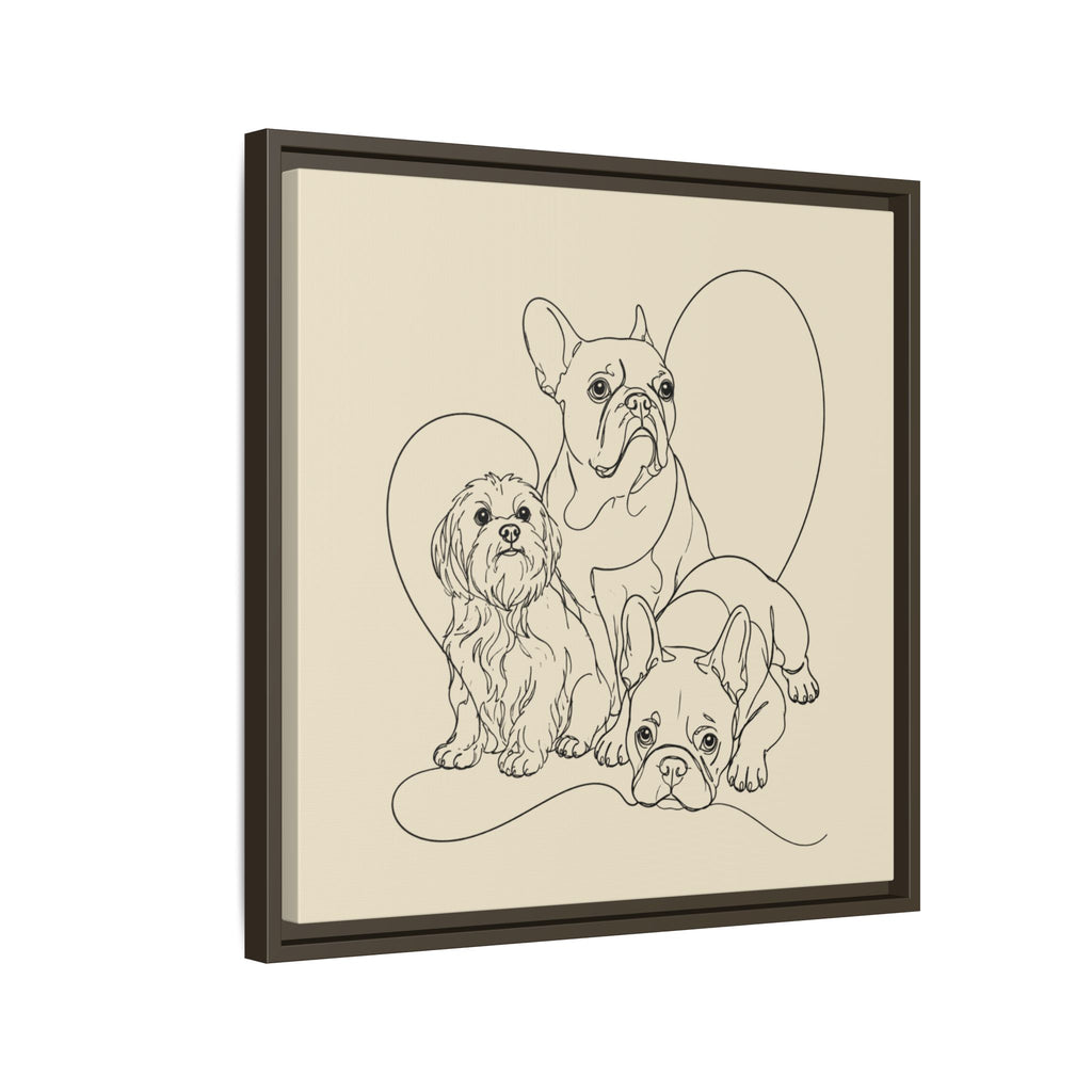 Frenchie Matte Canvas, Framed (Multi-color)