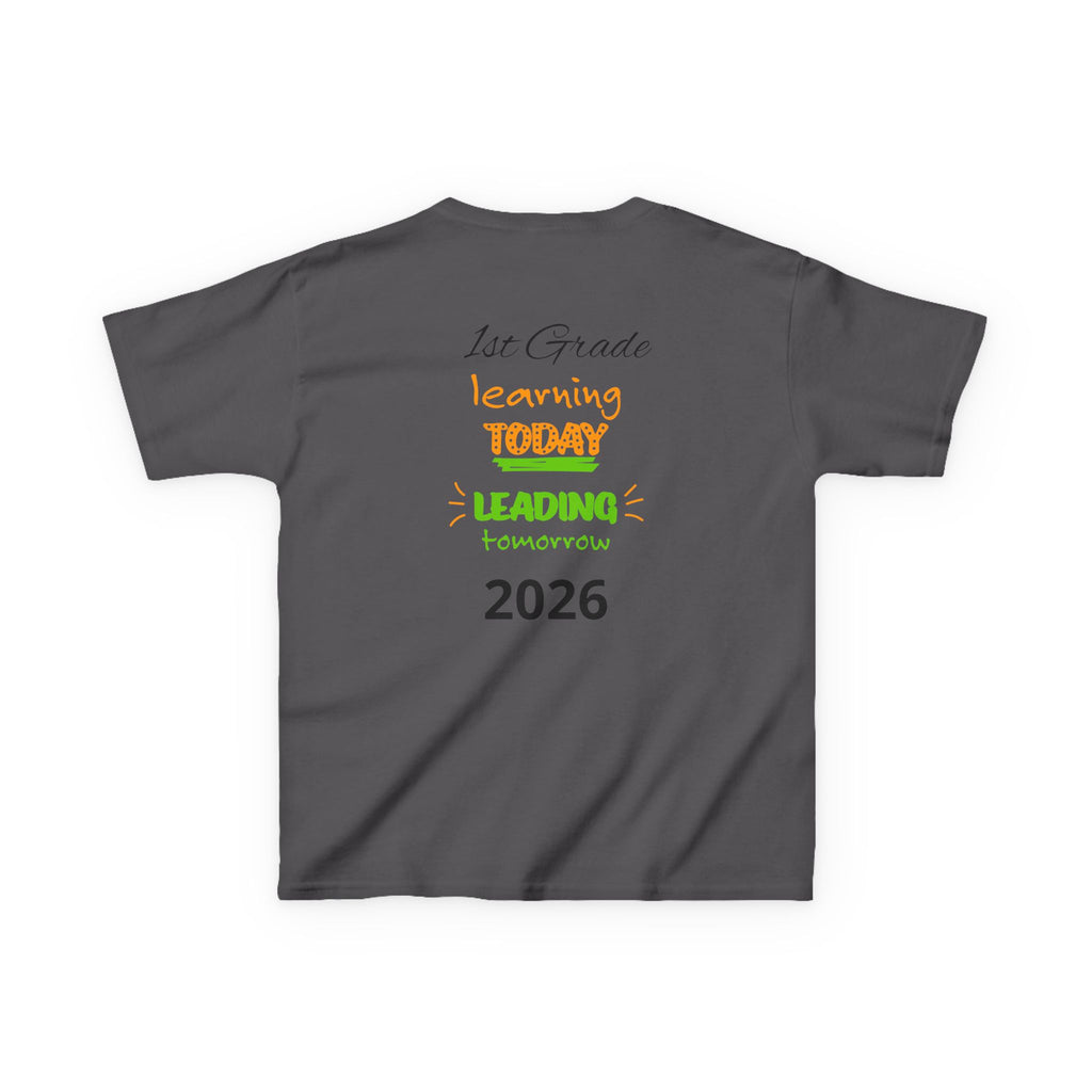 Kids 'Boss' Personalized T‑Shirt — Colorful Crayon Design (Custom Name)