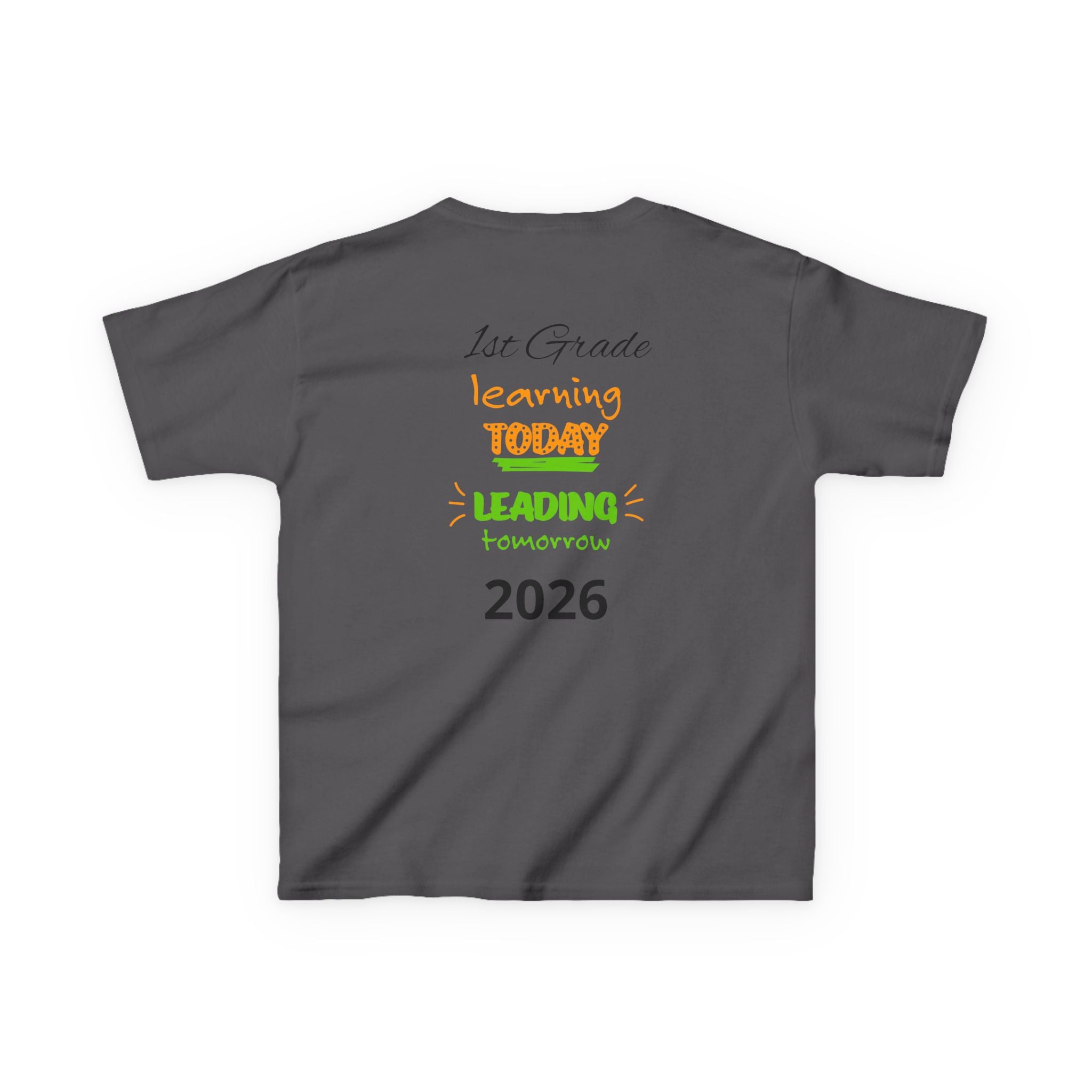 Kids 'Boss' Personalized T‑Shirt — Colorful Crayon Design (Custom Name)