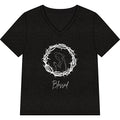 Blessed Dolphin V-Neck Tee — Women’s Faith Graphic Shirt