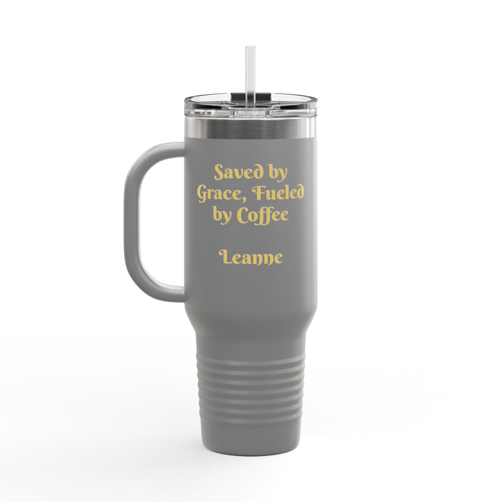 Personalized Christian Heart Cross 40oz Insulated Travel Mug