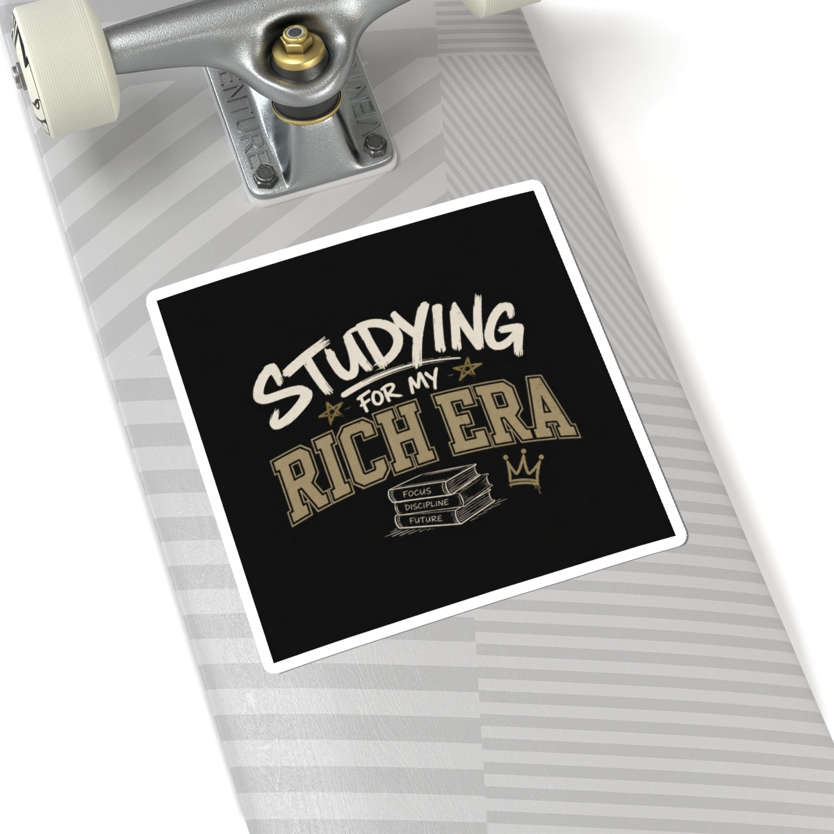 Studying For My Rich Era Sticker — Motivational Laptop/Notebook Kiss-Cut Sticker