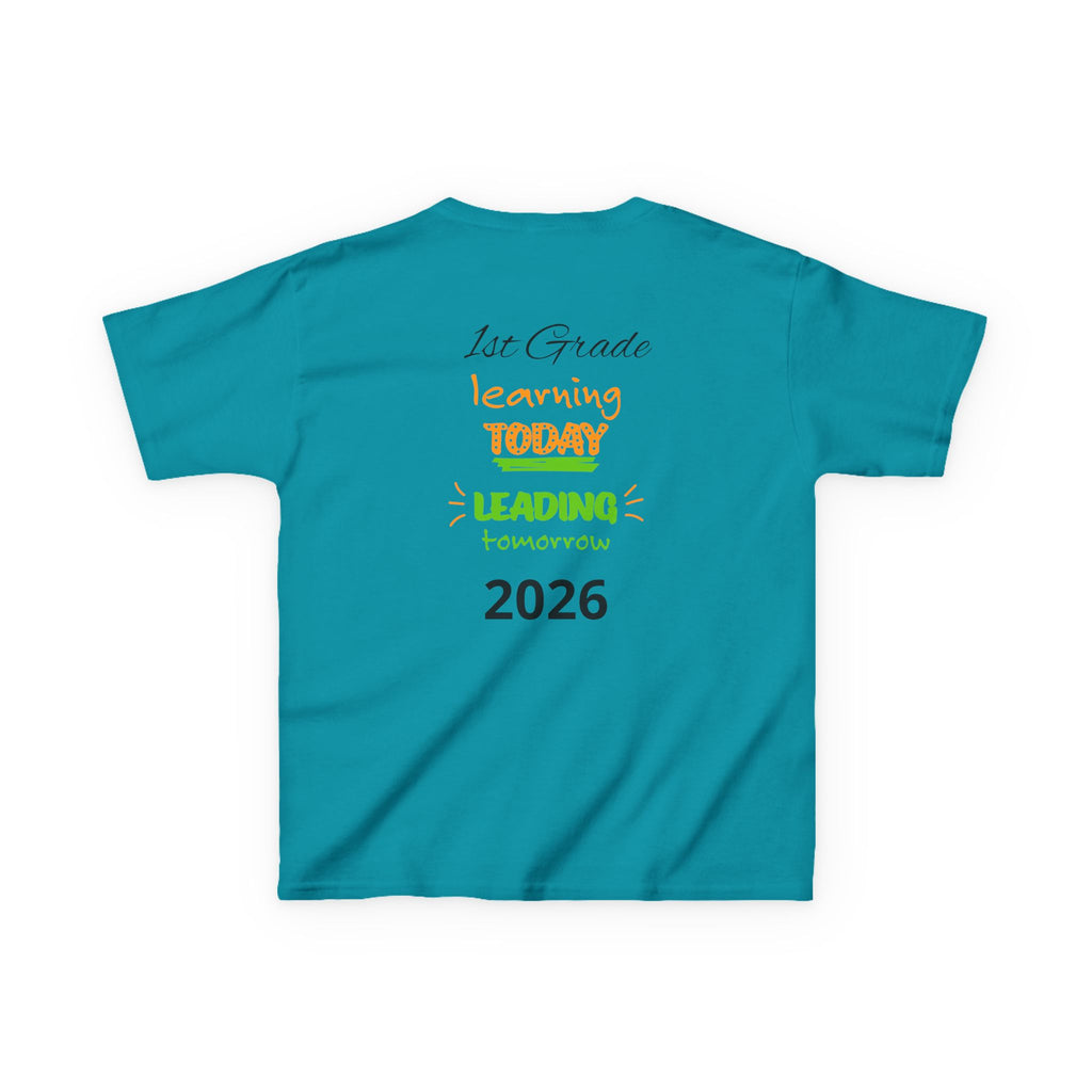 Kids 'Boss' Personalized T‑Shirt — Colorful Crayon Design (Custom Name)