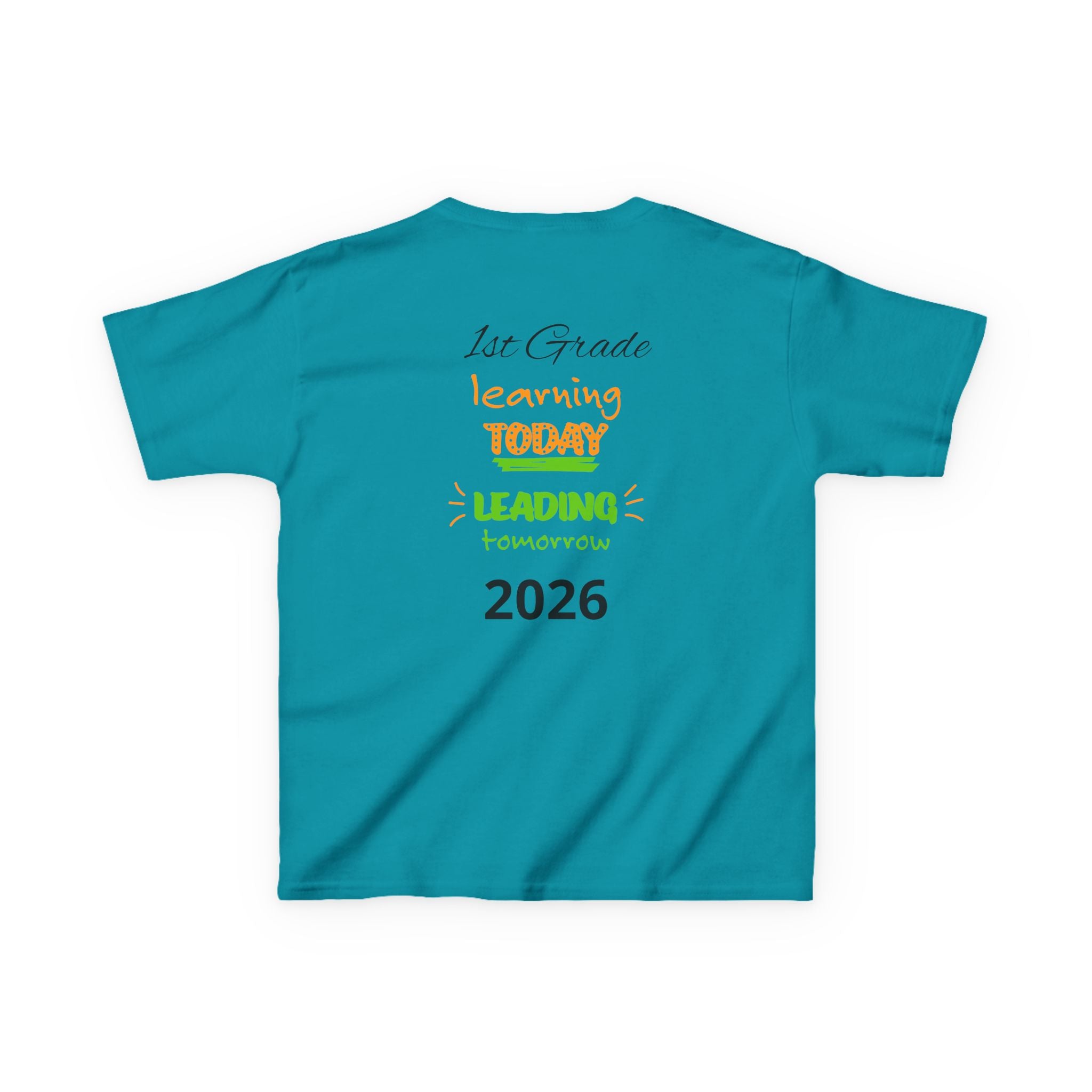 Kids 'Boss' Personalized T‑Shirt — Colorful Crayon Design (Custom Name)