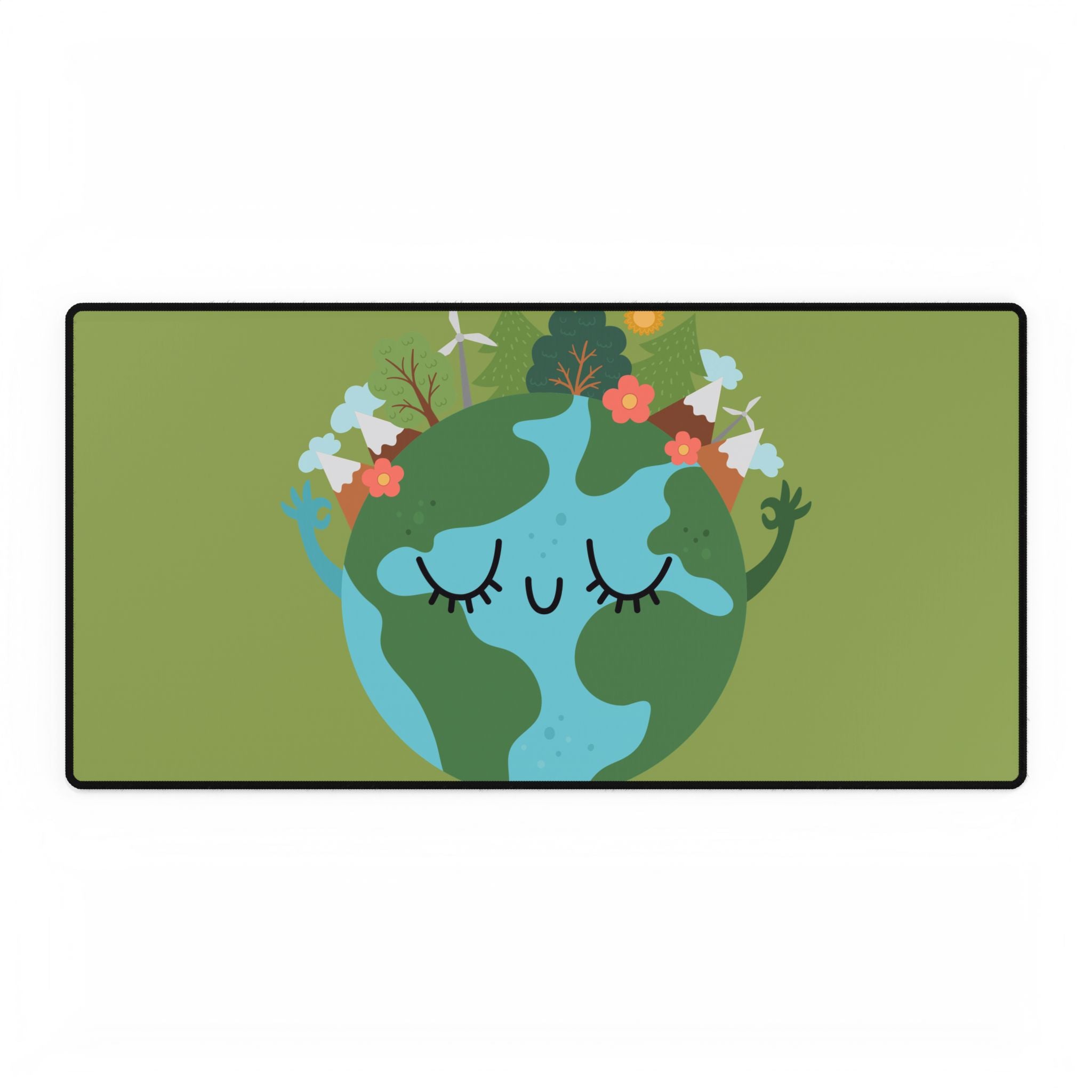 Earth Hug Desk Mat — Cute Eco-Friendly Mouse Pad for Office & Home