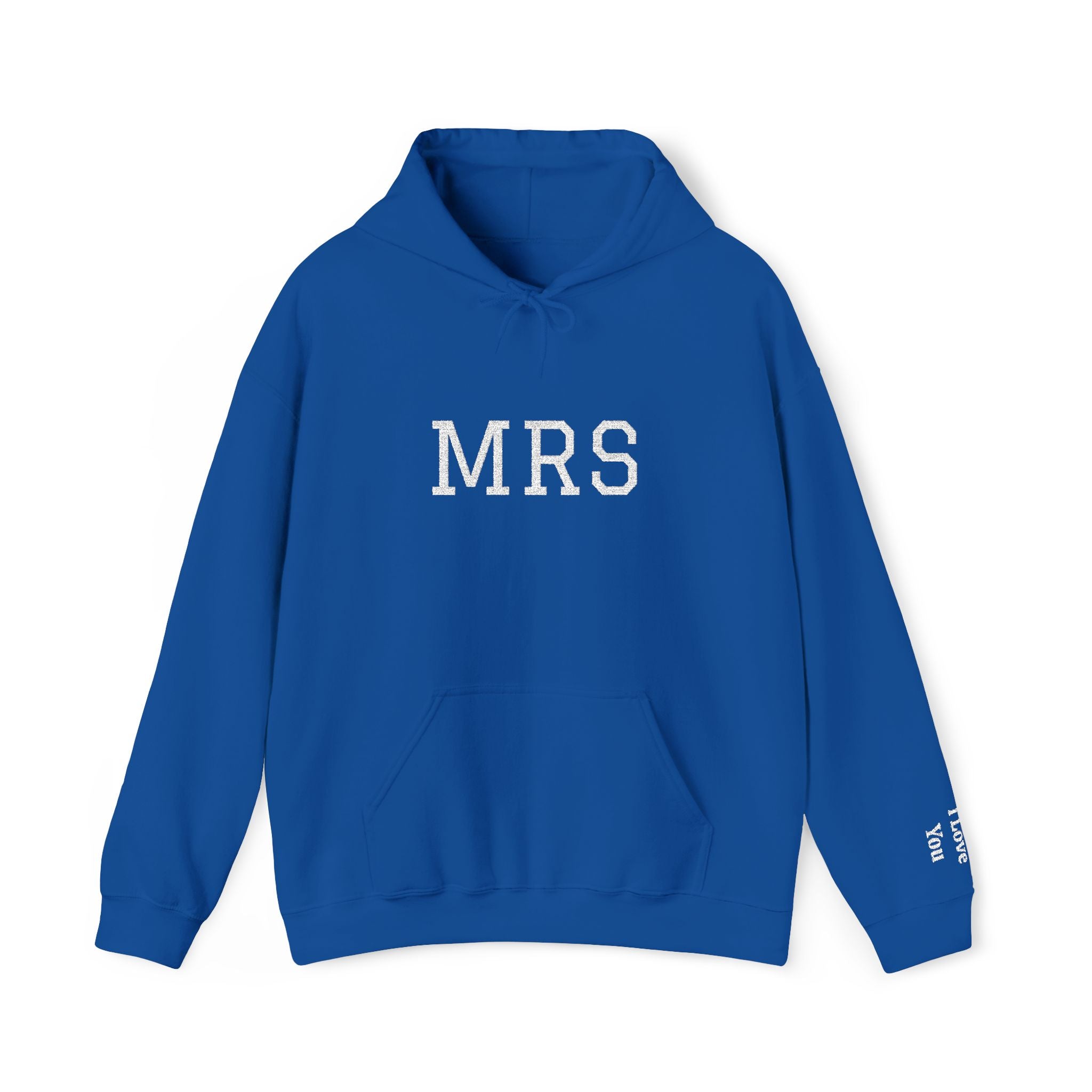 Hoodie — Floral 'MRS' Bride Bridal Pullover